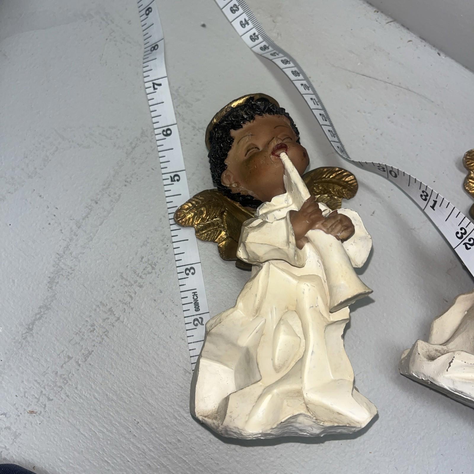 Lot Of 3 African American Child Angels Figurine