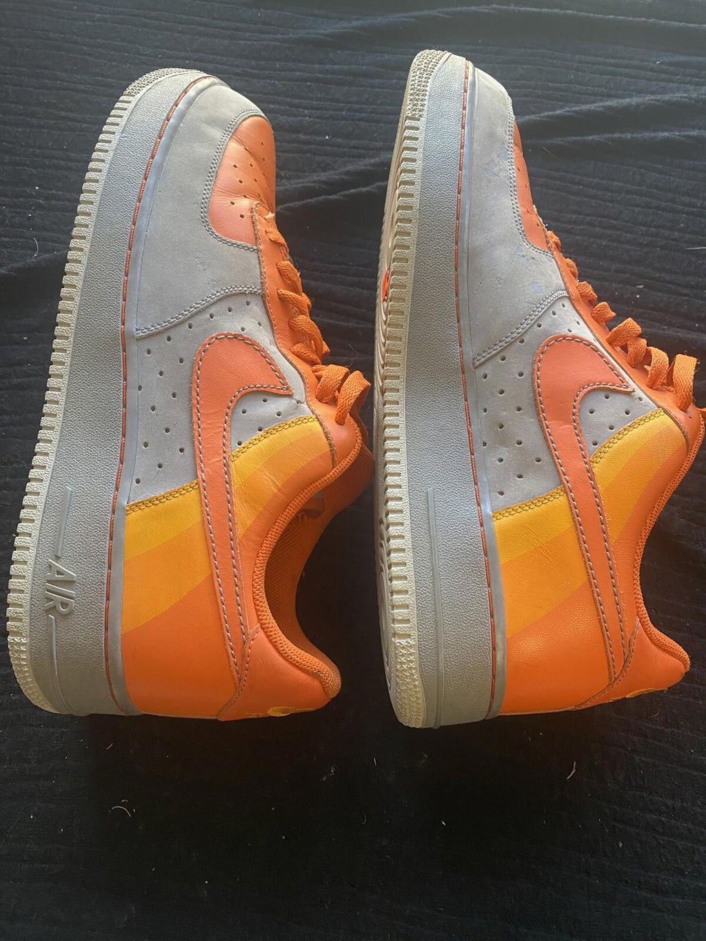 Nike Air Force AF-1 '82 Size 12  Orange Gray Yellow 2007 Low