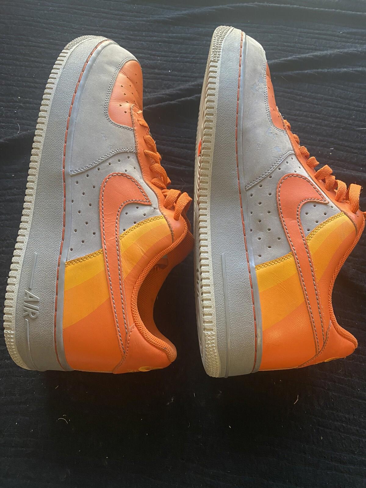 Nike Air Force AF-1 '82 Size 12  Orange Gray Yellow 2007 Low