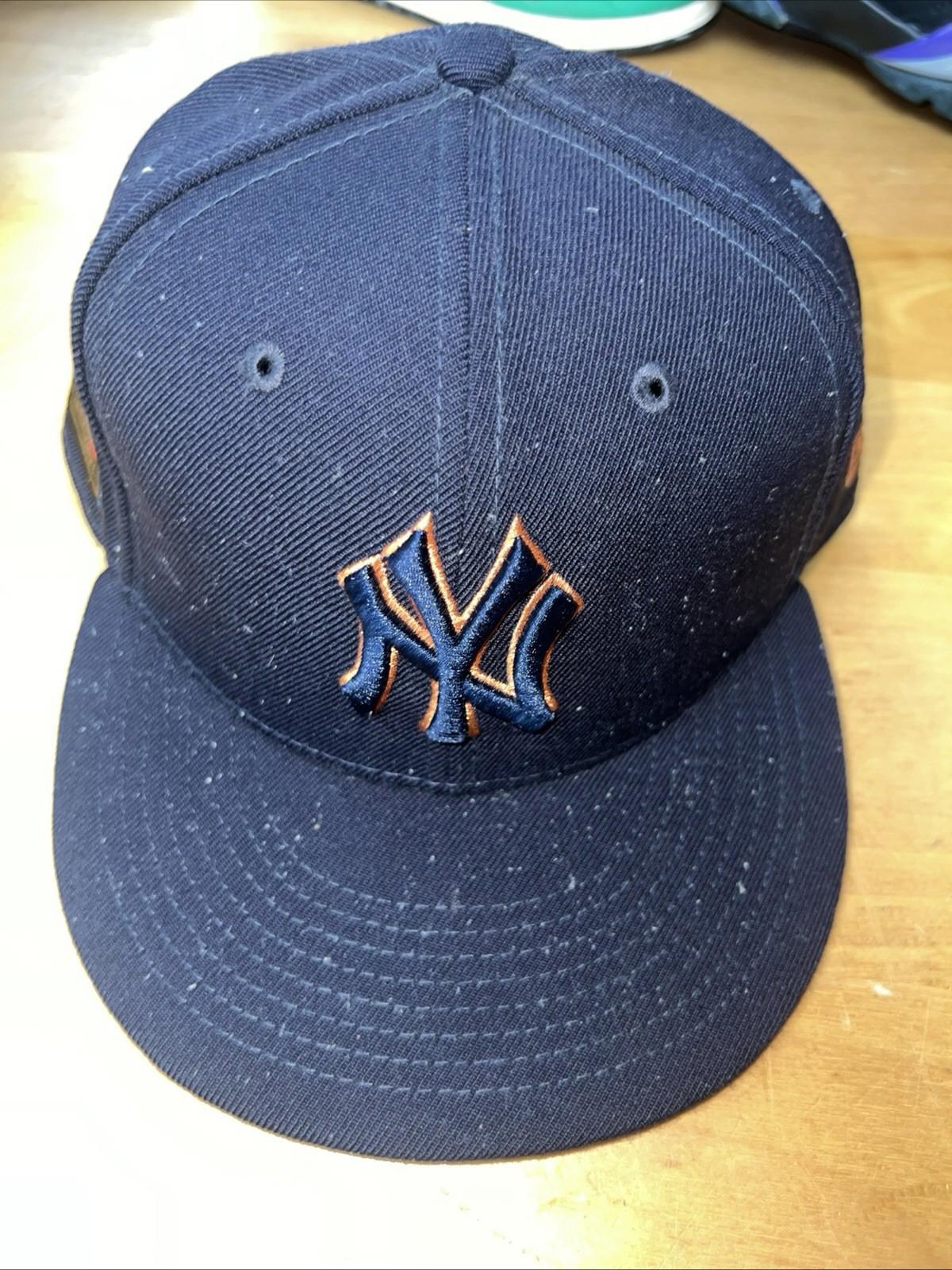 New York Yankees Black Orange Stitching New Era 7 3/4 Fitted