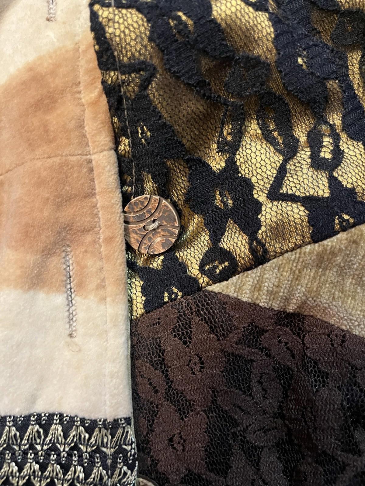 Sandy Starkman Patchwork Animal Print Jacket Size XL