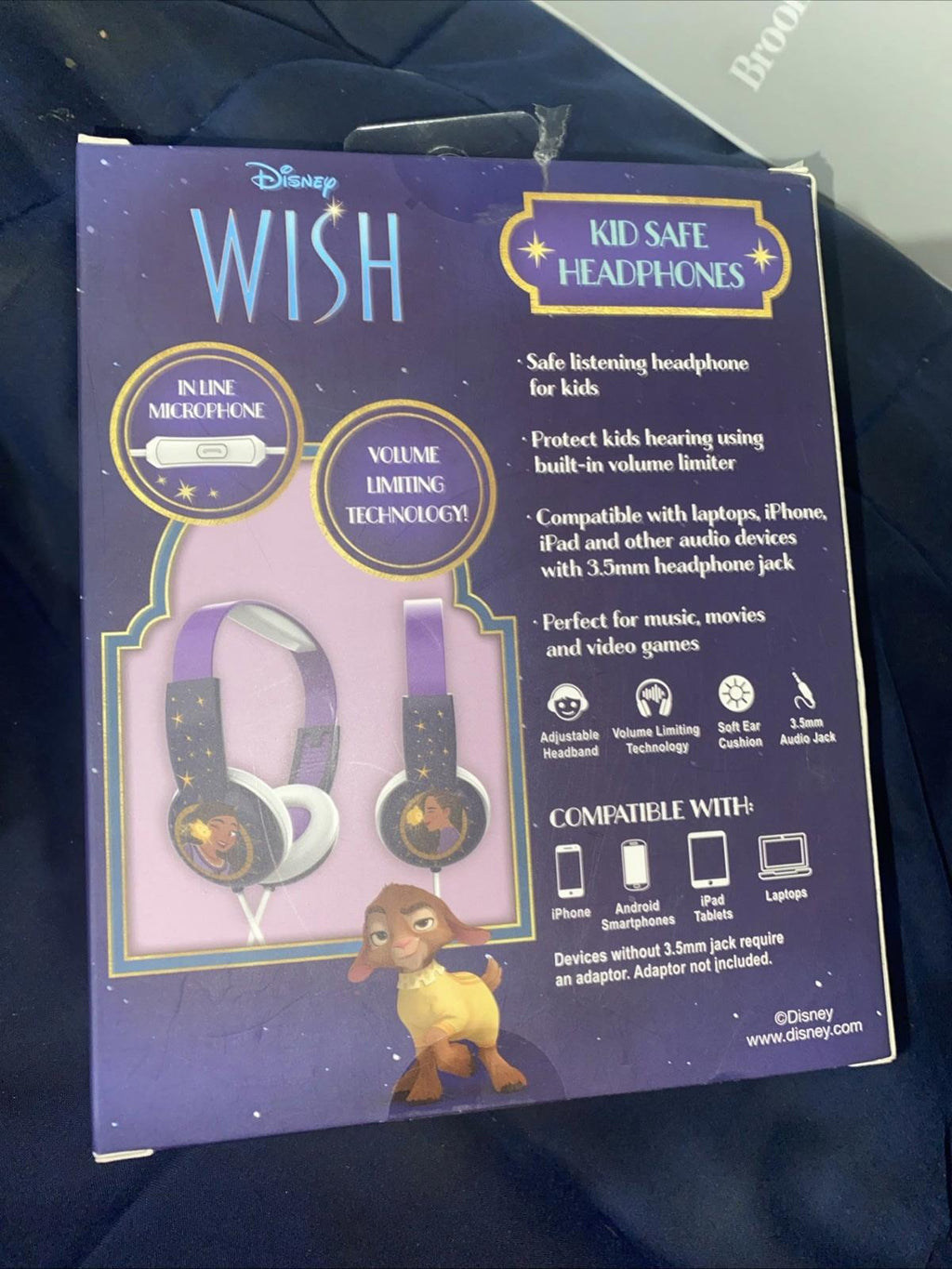 eKids Disney Wish Kids Bluetooth Headphones with Microphone