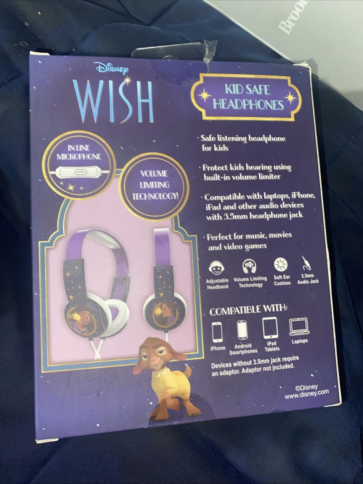 eKids Disney Wish Kids Bluetooth Headphones with Microphone