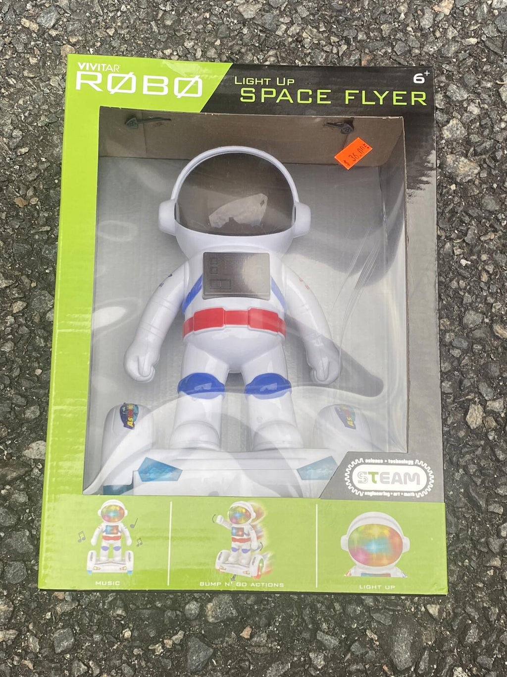 VIVITAR Robo Light Up Space Flyer Music, Bump N Go, Light Up