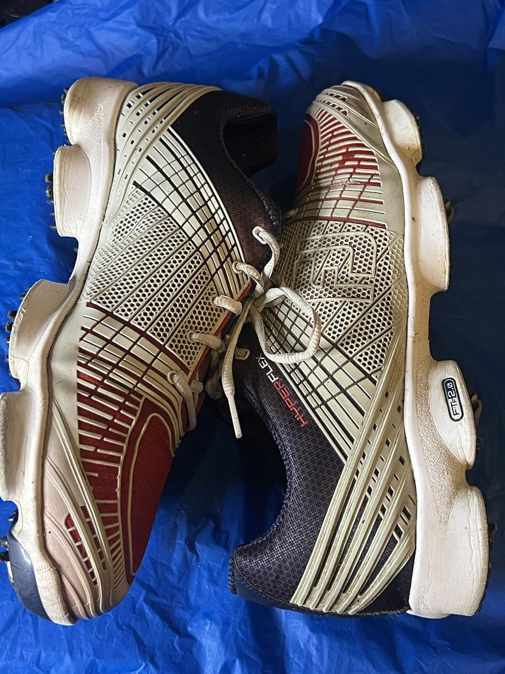 FootJoy Hyperflex 2.0 Golf Shoes Men Size 11.5 Red Blue Whit