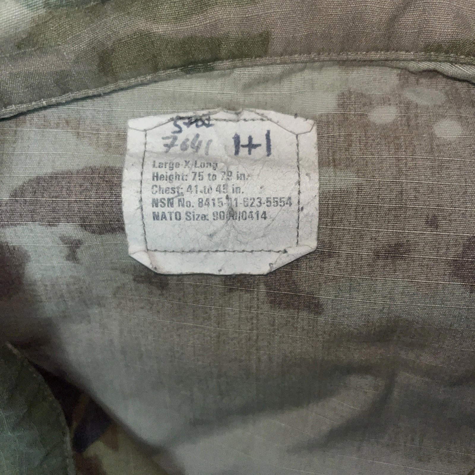 US Army Jacket Large X Long Green Camo Combat Airsoft Gear
