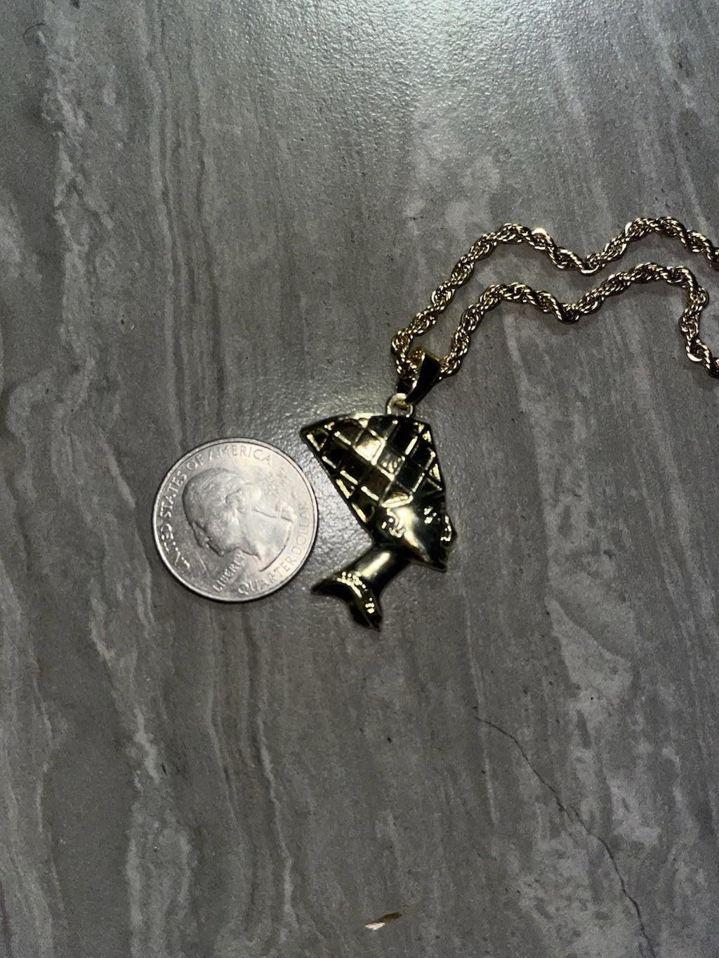 Egyptian Queen Nefertiti Necklace 14k Gold Platted Nefertiti