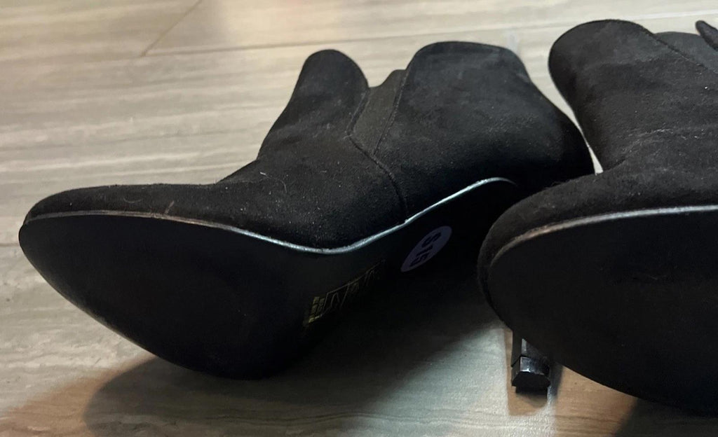Ankle Boot Bella Marie Kendall 7.5 Suede Black Pumps Booties