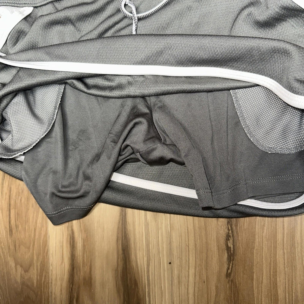 Izod Golf Gray White Drawstring Elastic Skort Size Small