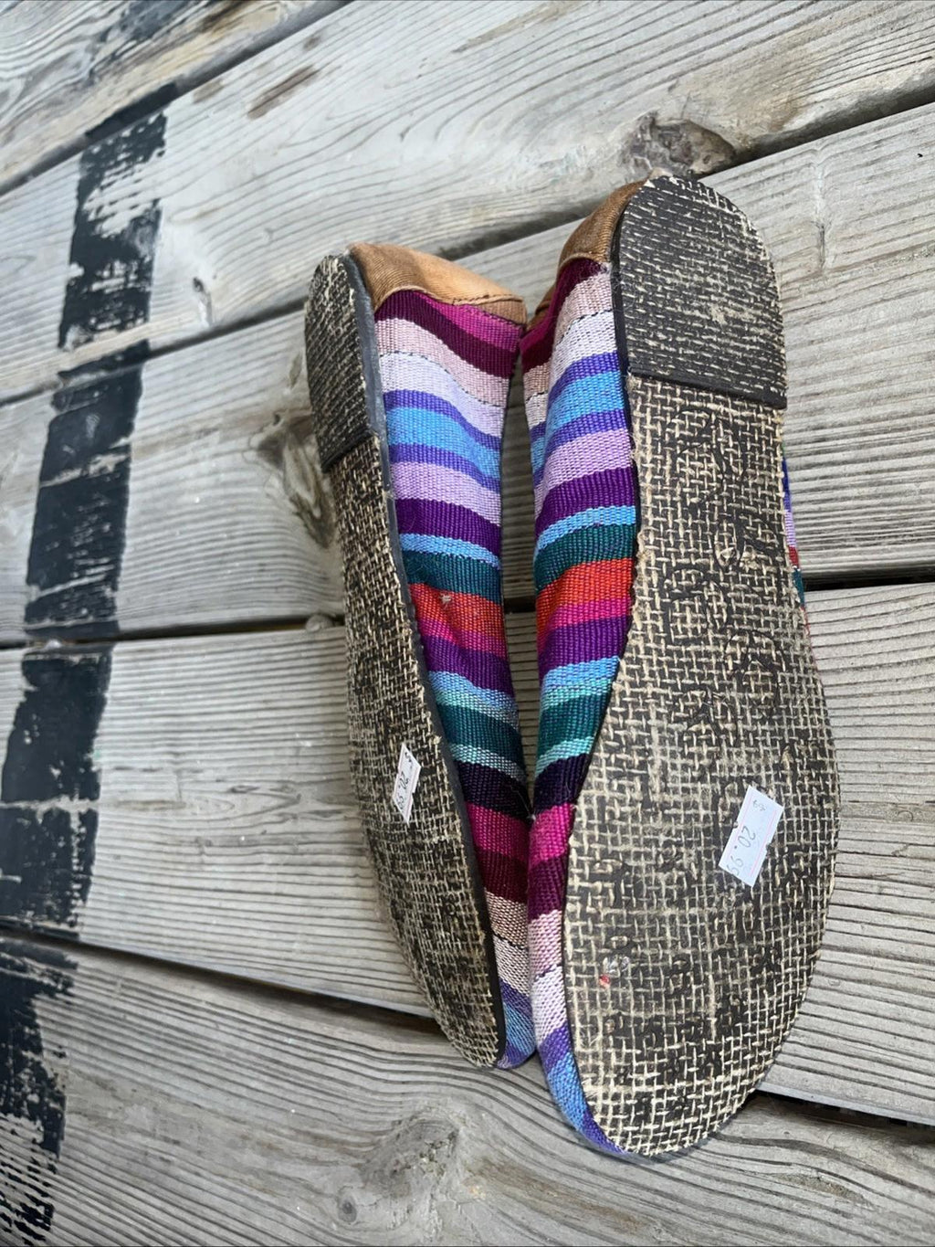 Reef Rainbow Stripe Ballet Flats Cloth Shoes Multicolor 8