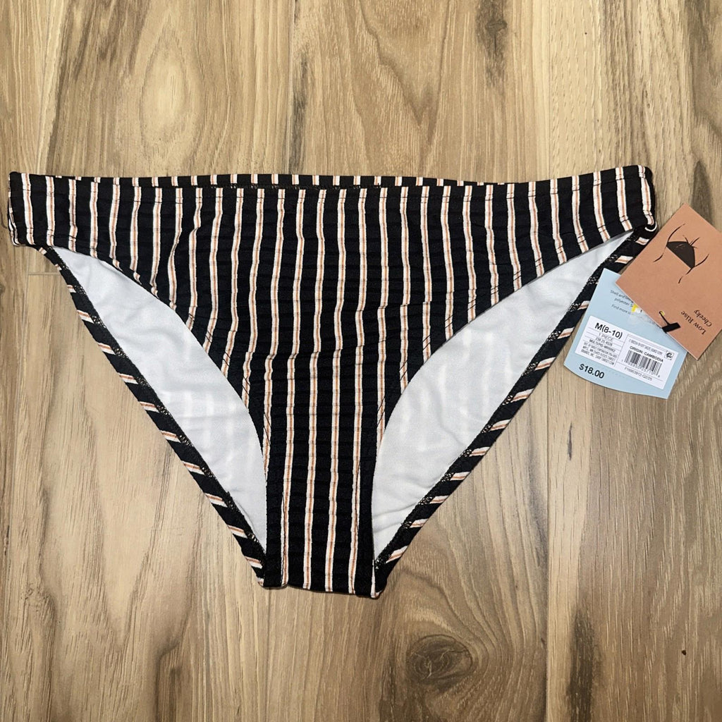 Shade & Shore M 8/10 Ribbed Low Rise Cheeky Bikini Bottom