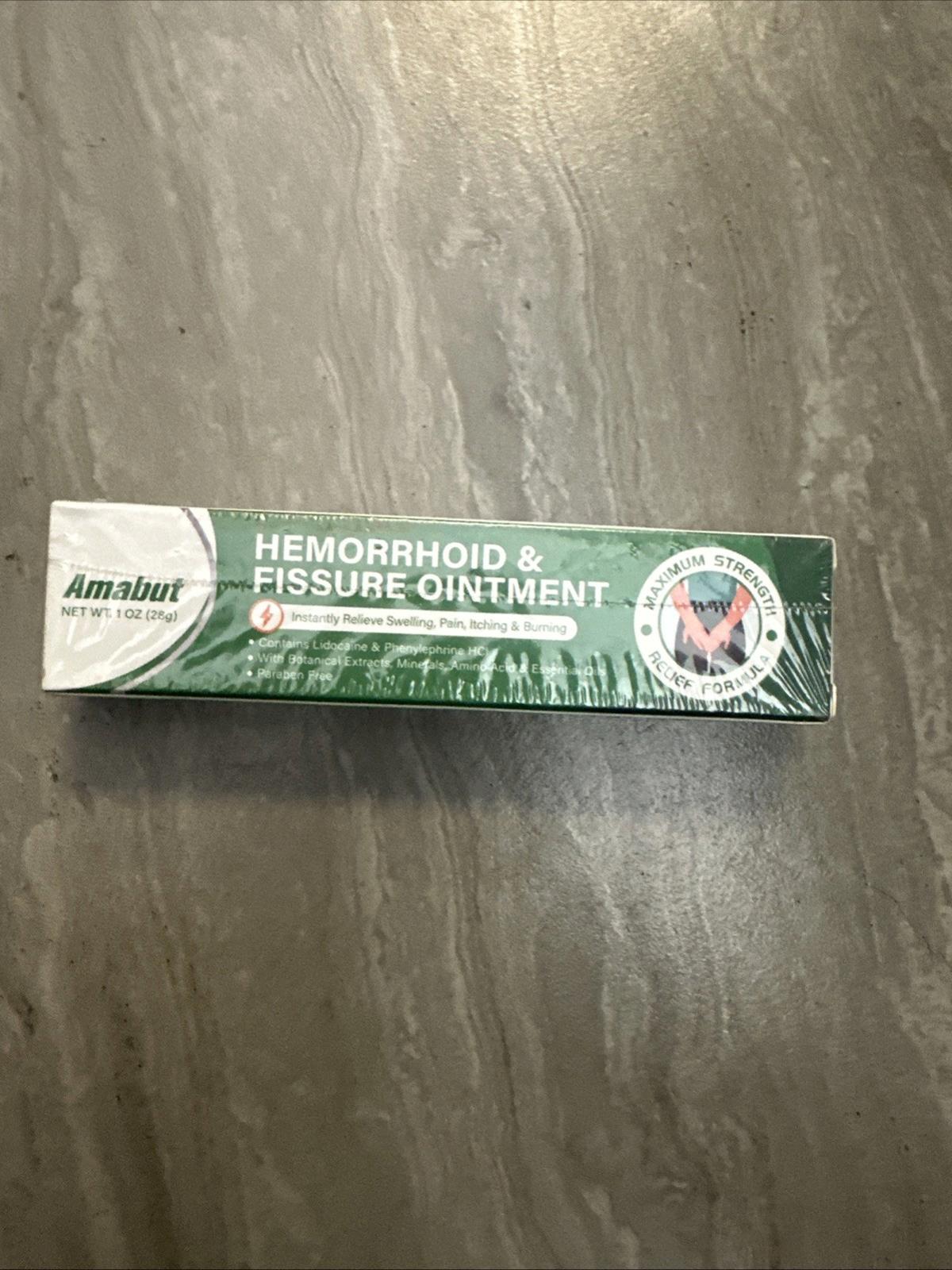 Amabut 1 oz Hemorrhoid & Fissure Ointment Maximum Strength