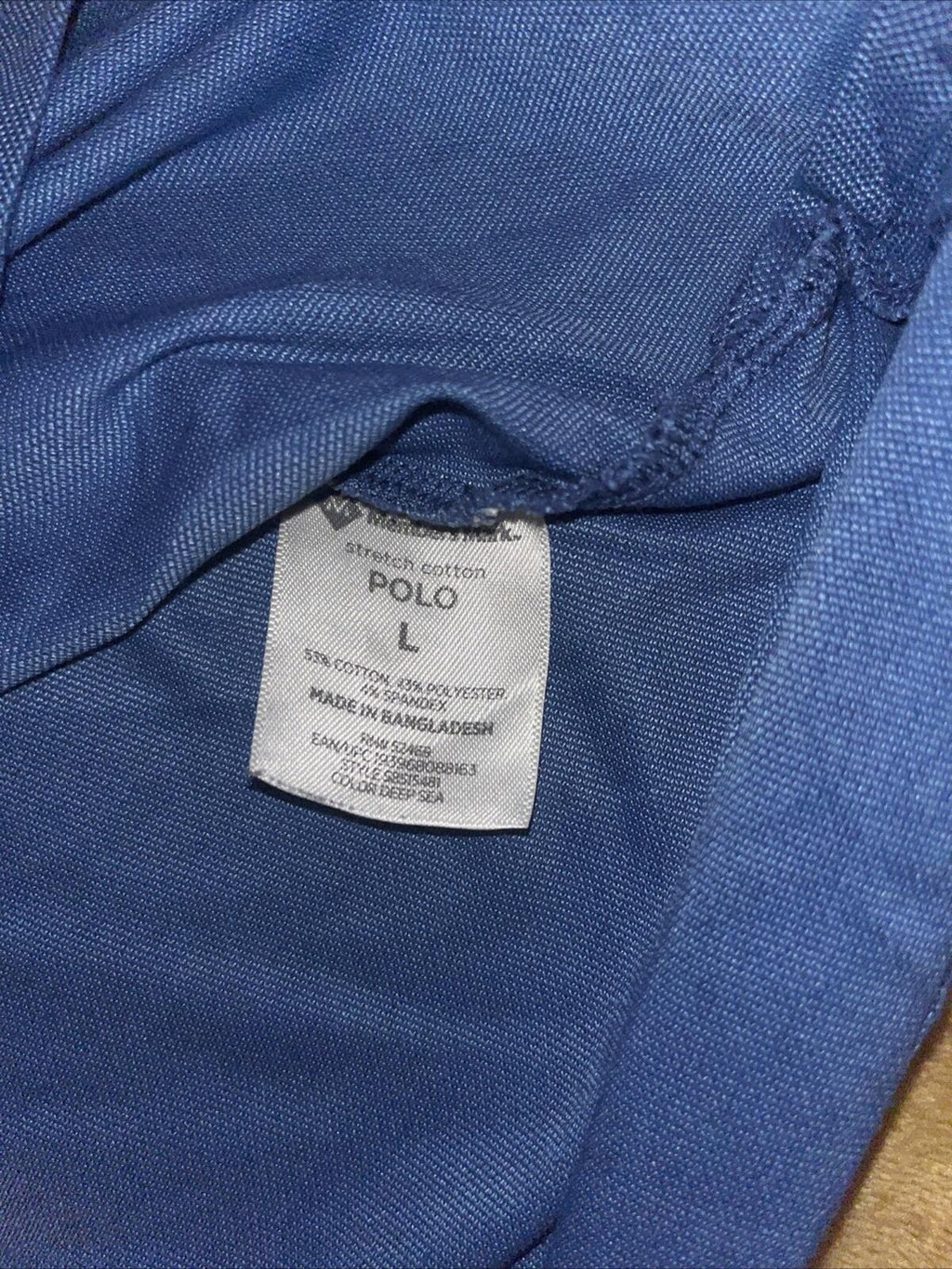 Member's Mark Short Sleeve Polo Shirt Men's Size L Blue