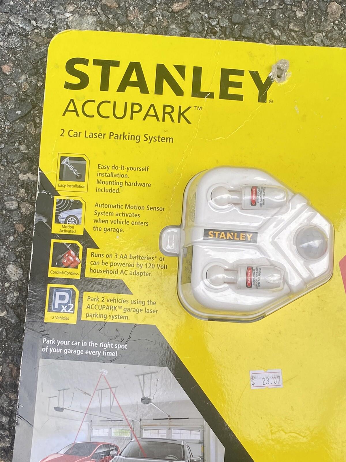 NEW Stanley Accupark Garage Parking 2 Car Laser Parking