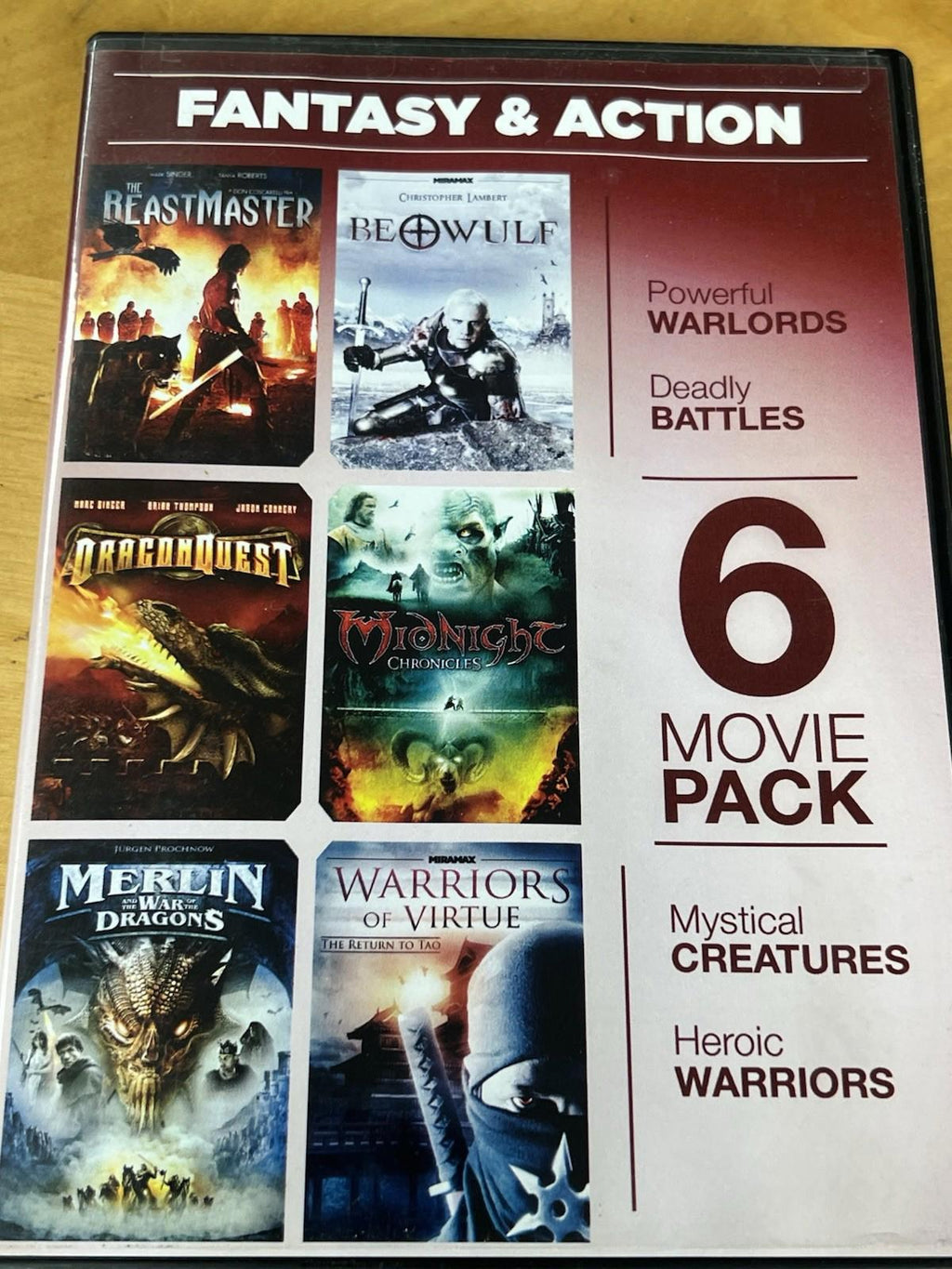6-Movie Pack: Fantasy  Action - DVD - GOOD