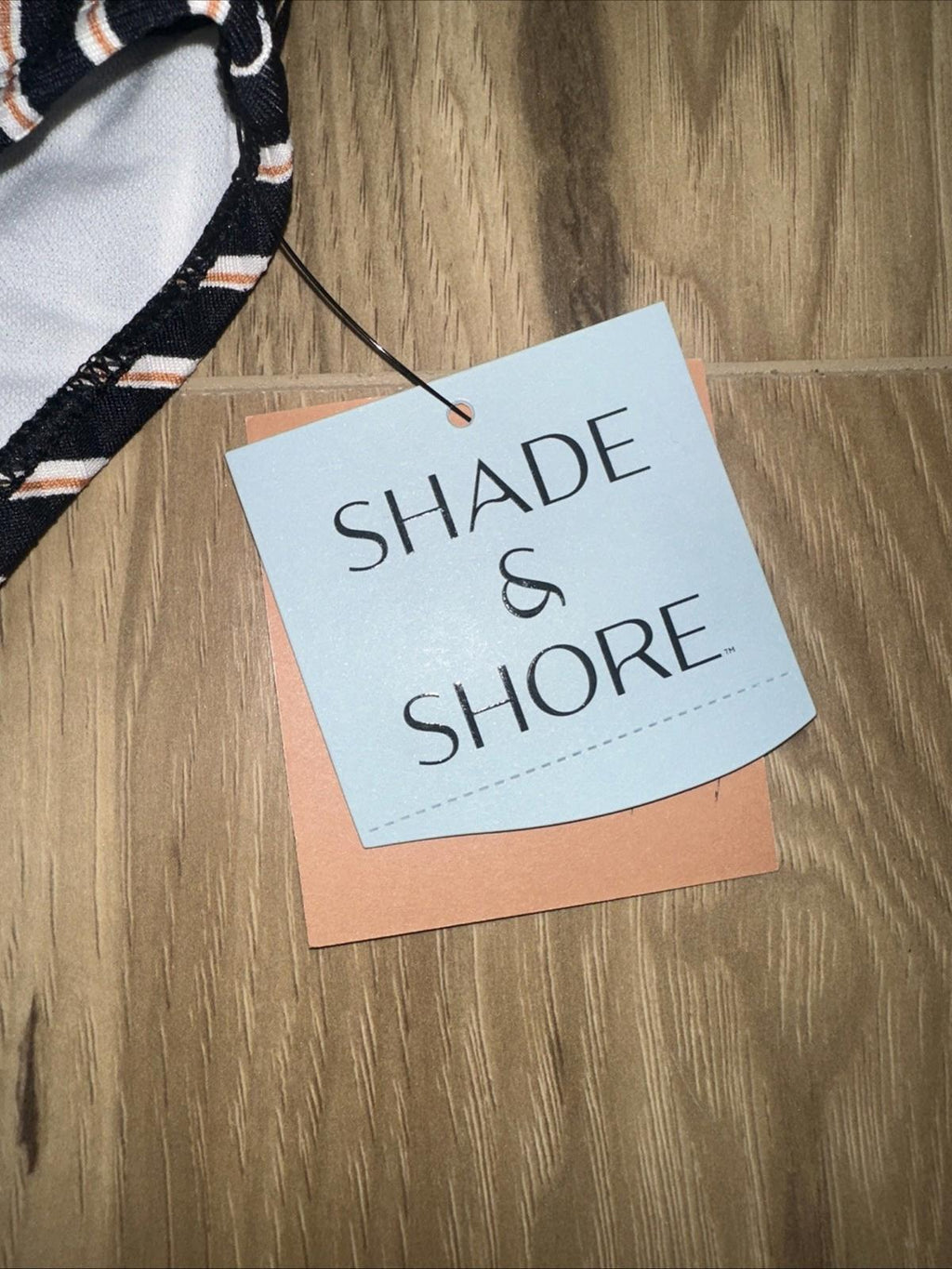 Shade & Shore M 8/10 Ribbed Low Rise Cheeky Bikini Bottom