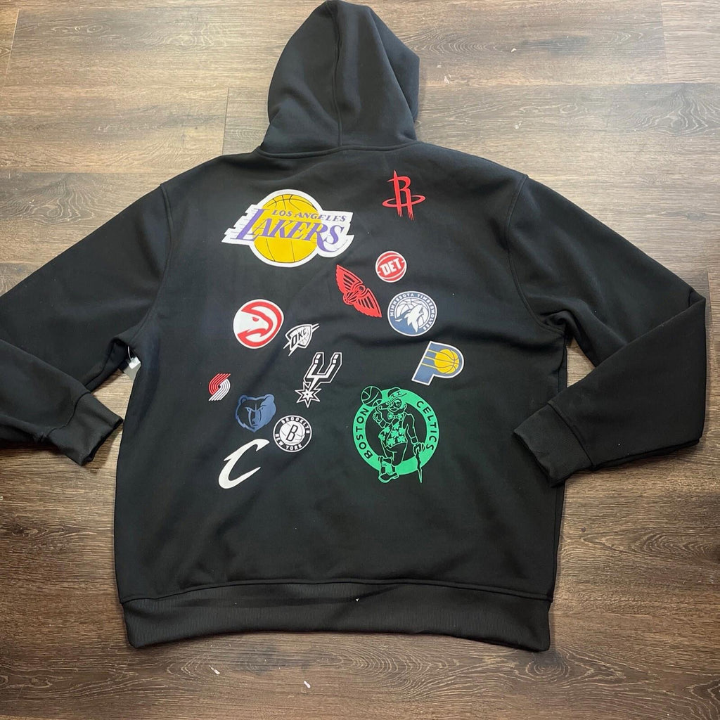 Men’s Ultra Game NBA Team Logos Pullover Hoodie Black 3XL