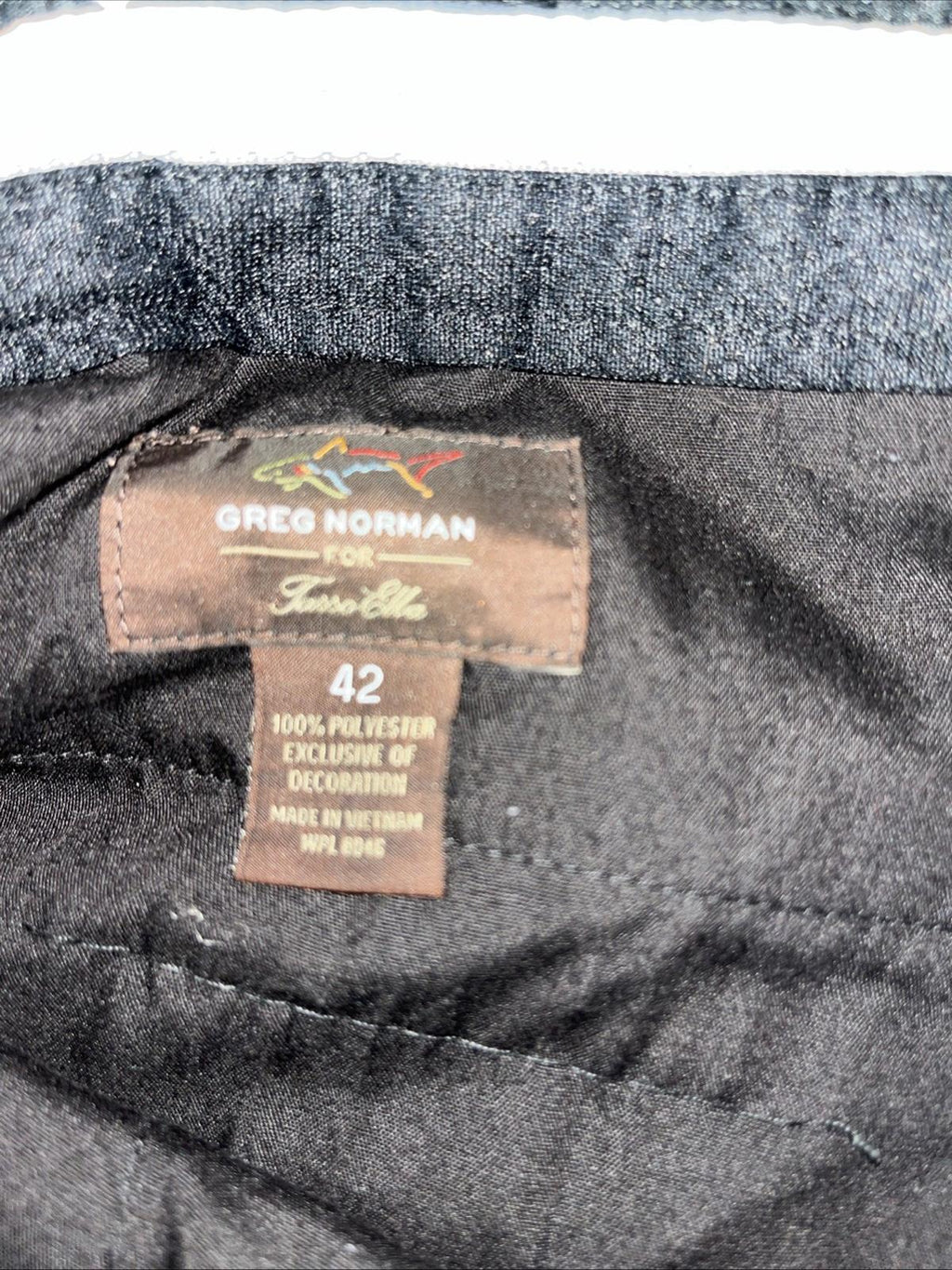 Greg Norman Golf Shorts Blue 42 Flat Front Belt Loop Pockets