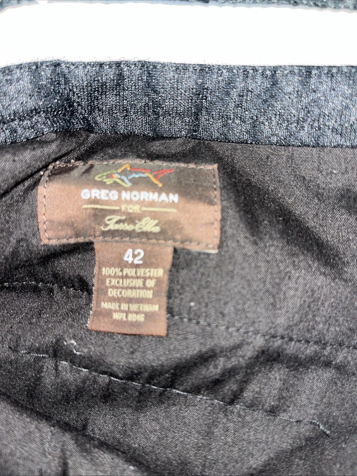 Greg Norman Golf Shorts Blue 42 Flat Front Belt Loop Pockets