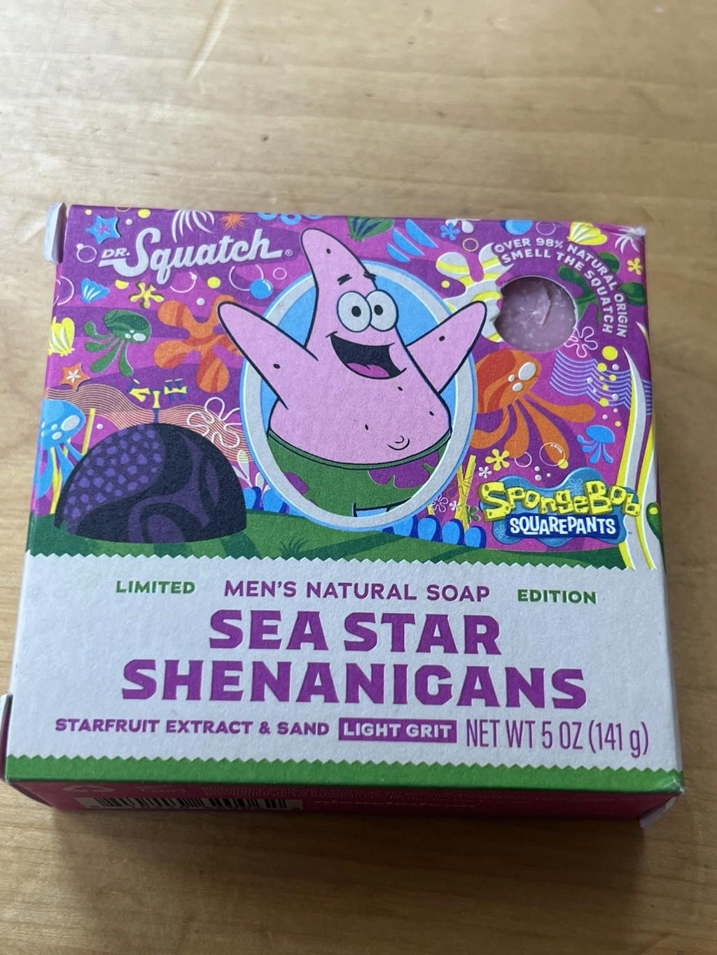 Dr. Squatch Bar Soap Spongebob Sea Light Grit Nickelodeon