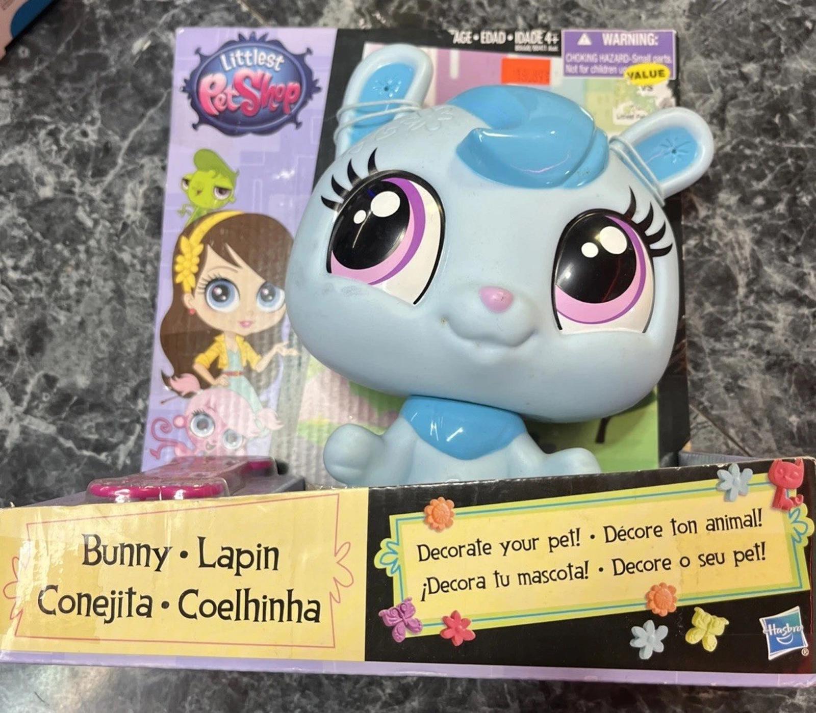 Littlest Pet Shop Decorate Your Pet Blue Bunny Plastic 8"