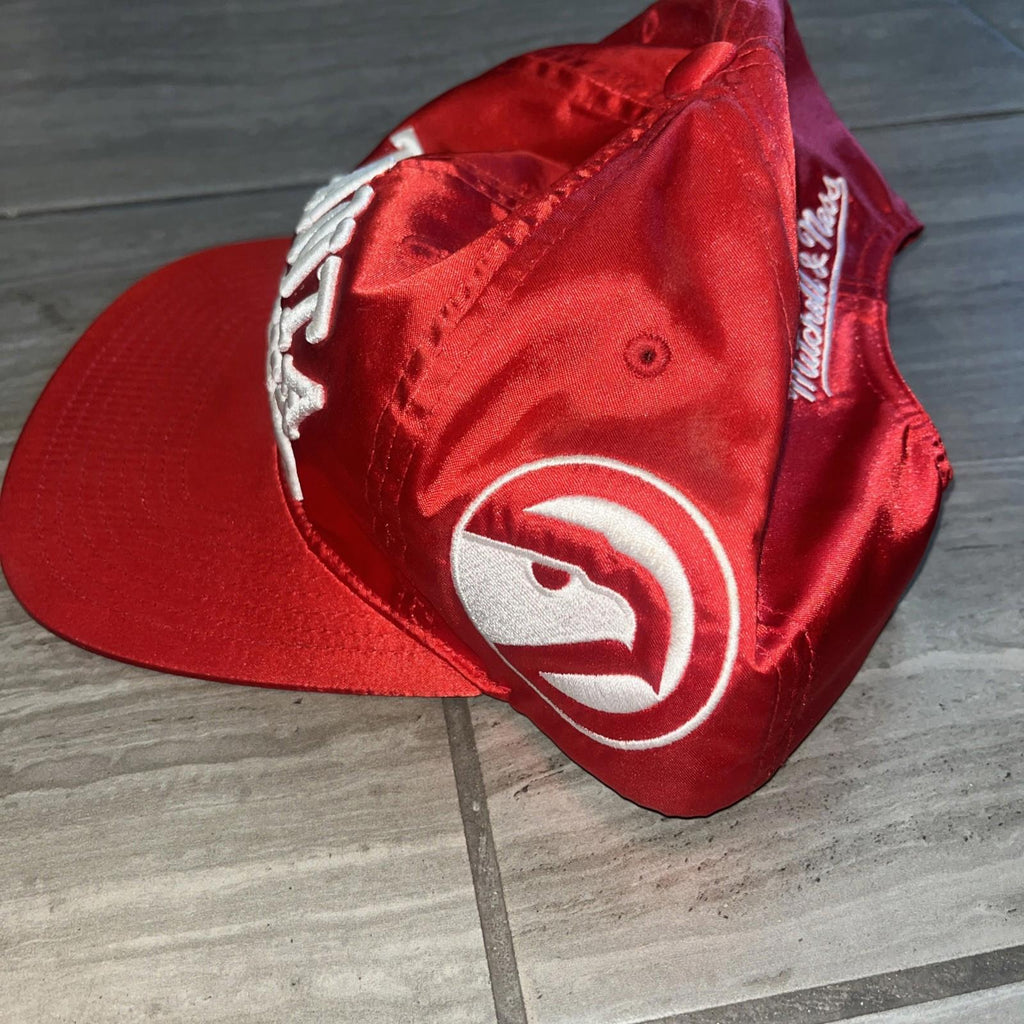 Mitchell Ness Metallic Red Atlanta Hawks SnapBack Hat