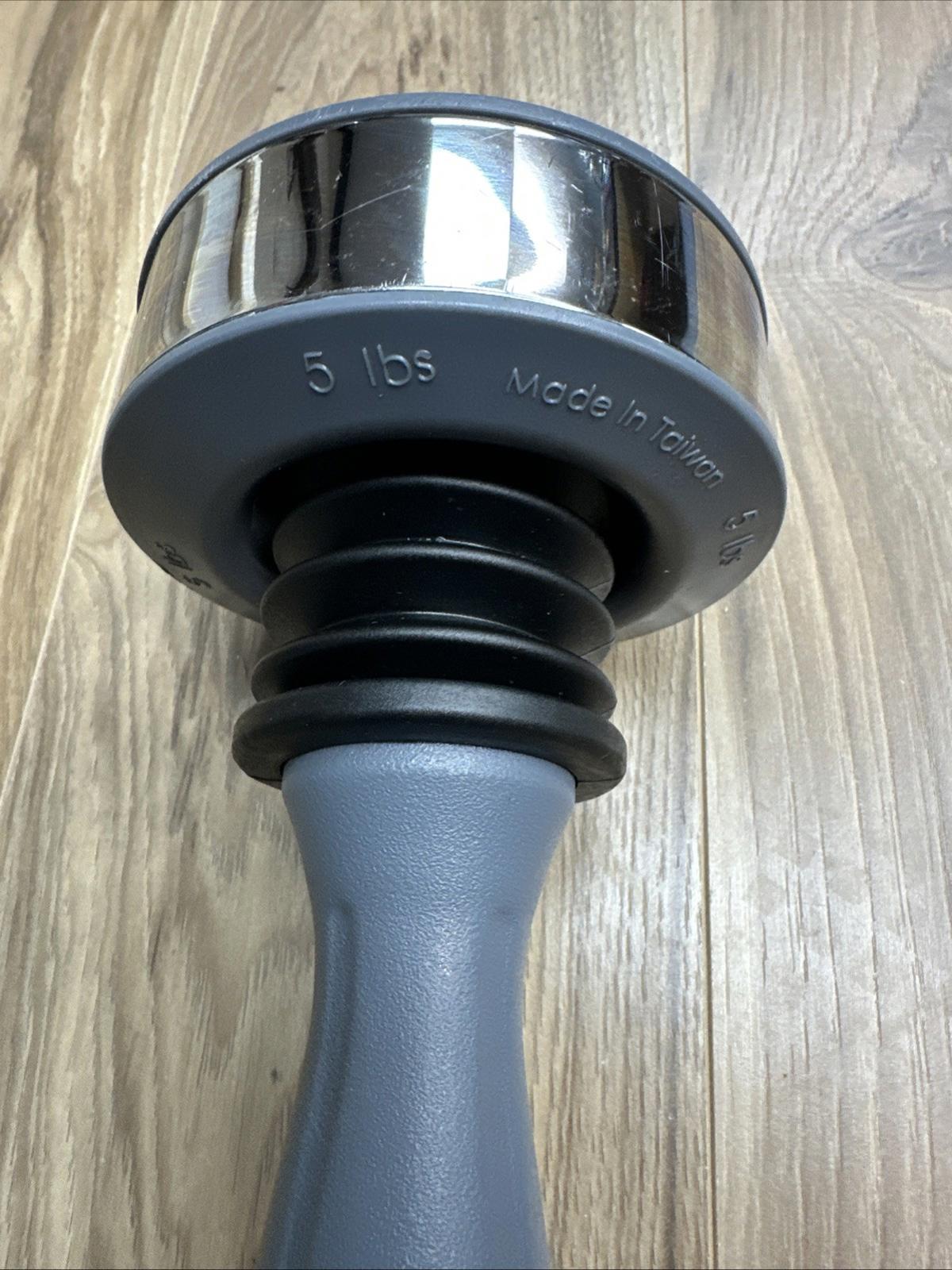 Shake Weight 5 lb Dumbbell Chrome Black Adjustable Training