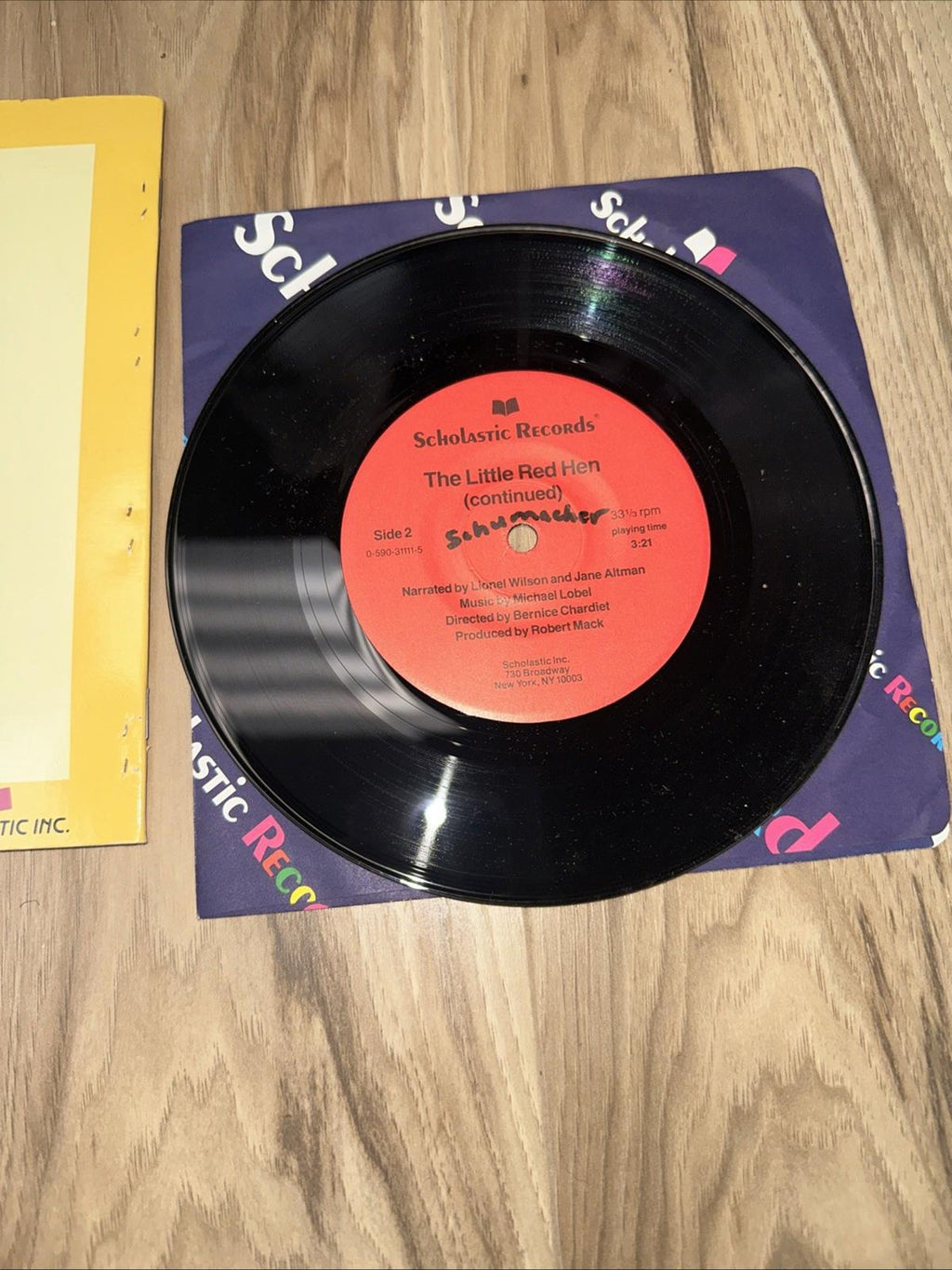 The Little Red Hen Book And Vinyl Record 45