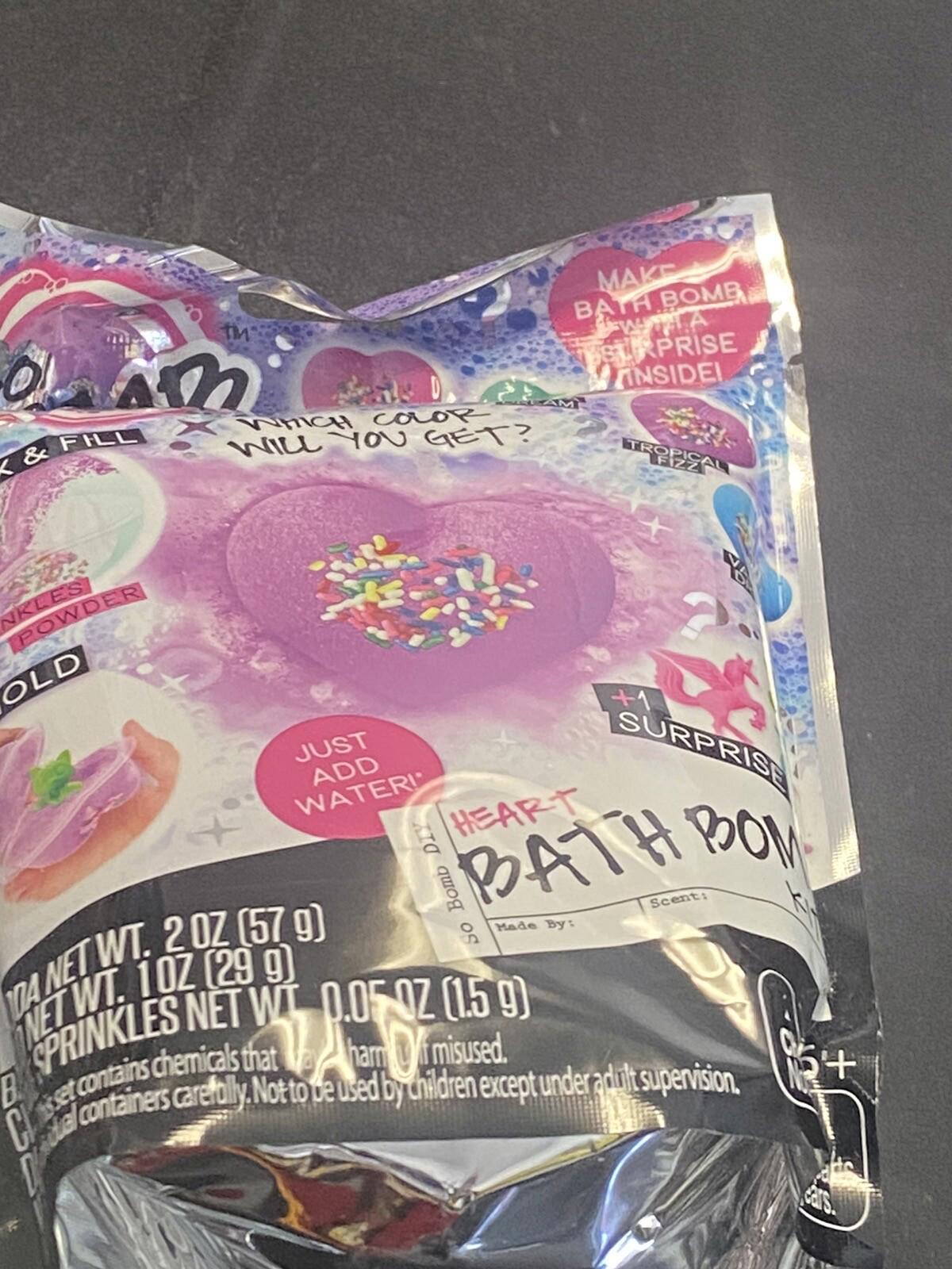 So Bomb DIY Kit Heart Bath Bomb Kit With Surprise Ages 6+New