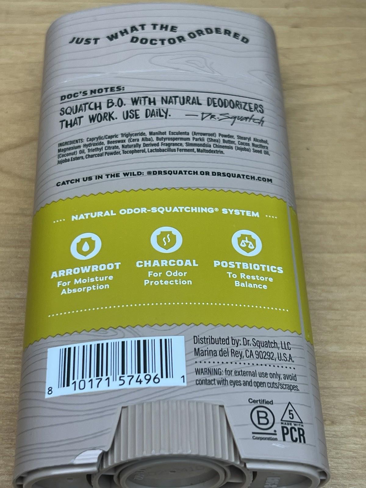 Dr Squatch Mountain Meadow Aluminum Free Natural Deodorant