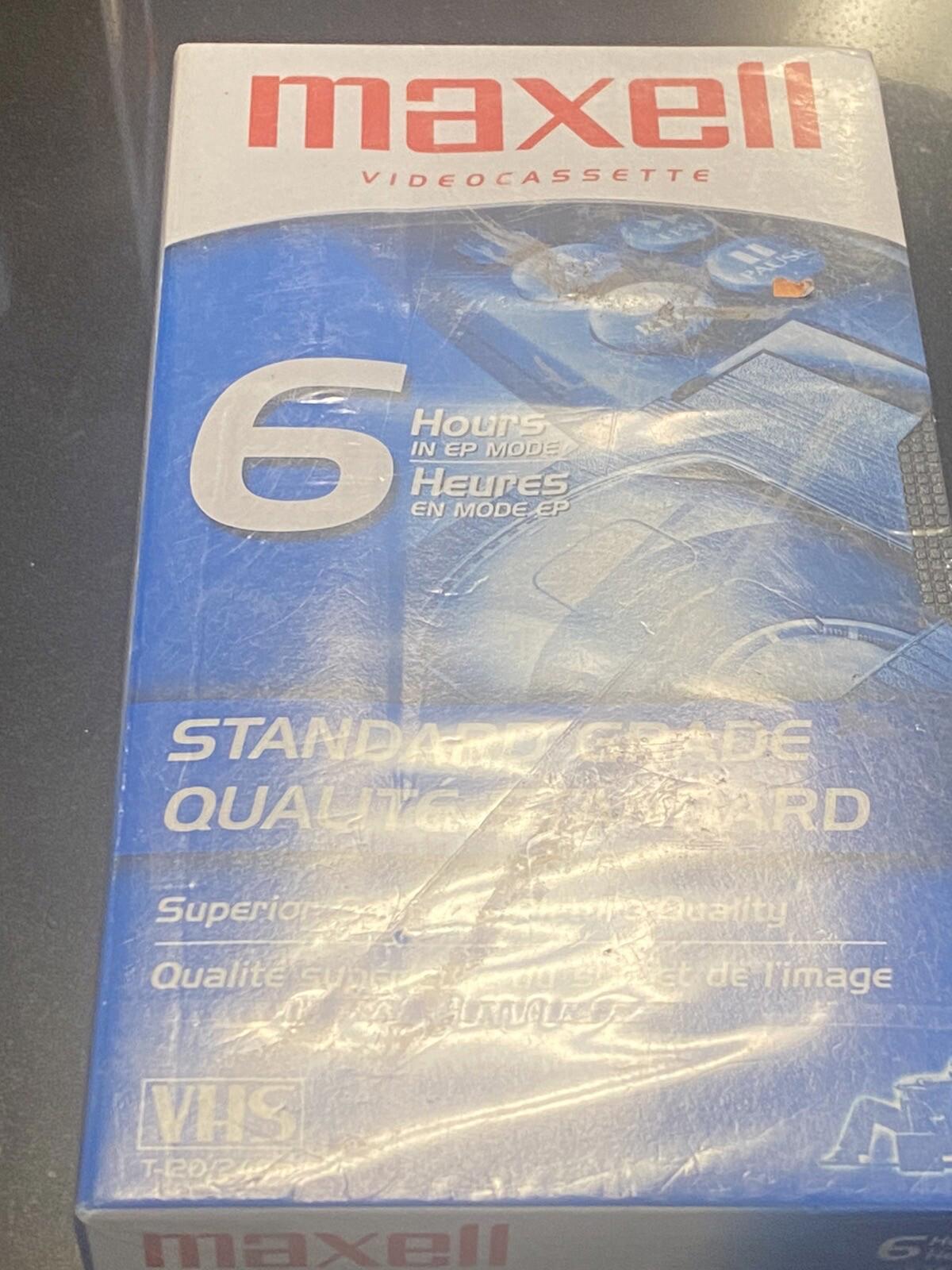 New Maxell Standard Grade T-120 VHS Videocasette 6 Hour VCR