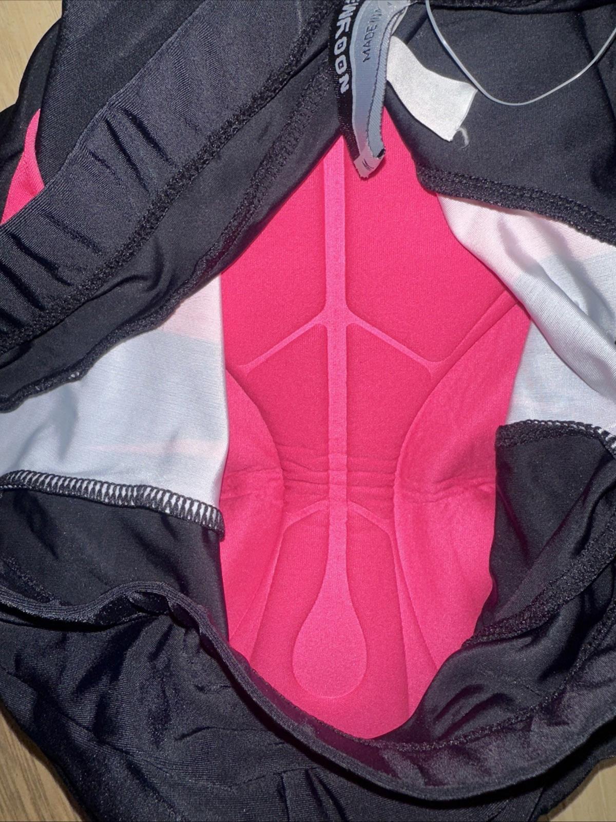 Nooyme Cycling Shorts Womens M Black Pink Blend Padded