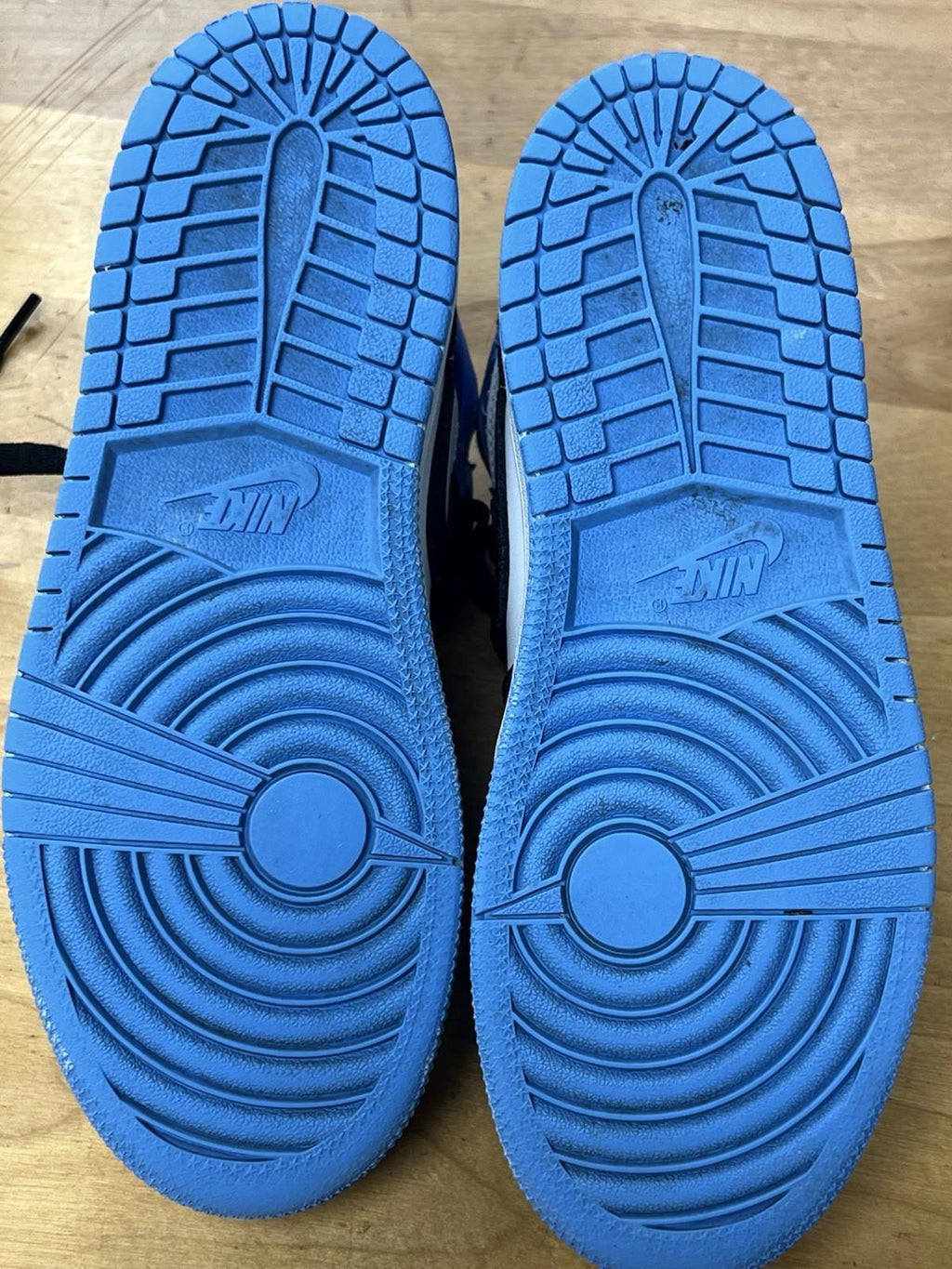 Jordan Air Jordan 1 Mid Shoes Boys  3Y Blue Black Basketball