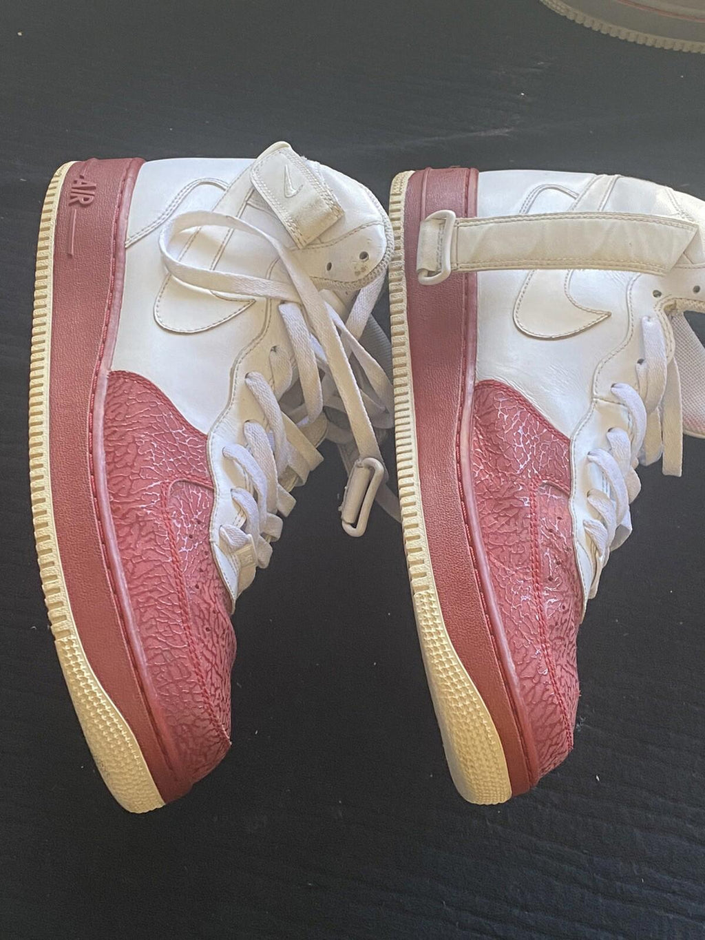 Nike Air Force 1 Mid '07 315123-113 Men White/Red Leather 13