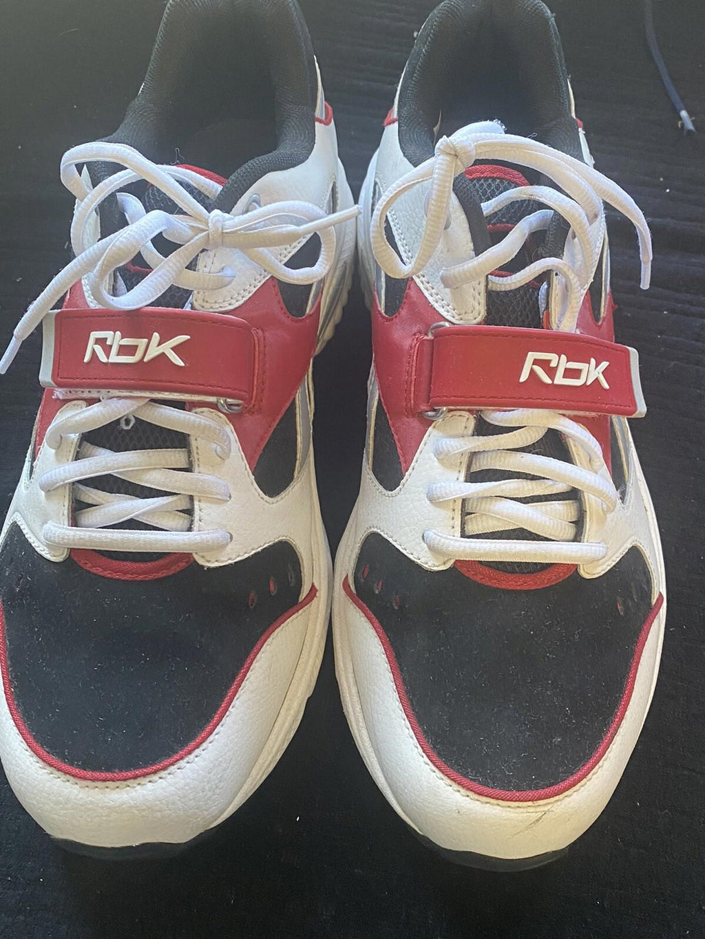 Reebok RB-704 FLU 2-177611 red black white shoes Size 12