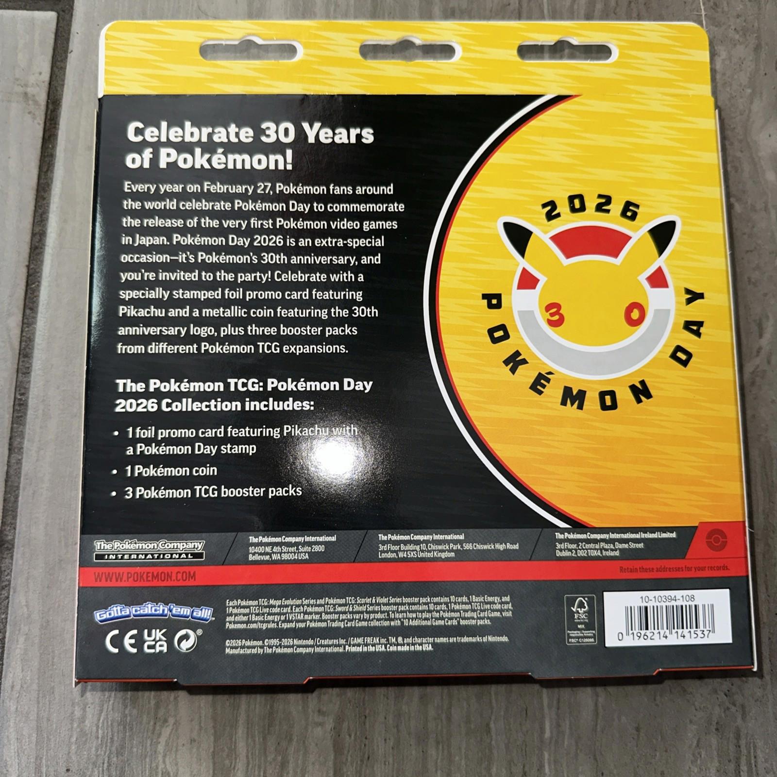 Pokémon TCG: Pokémon Day 2026 Collection - New Ready to Ship