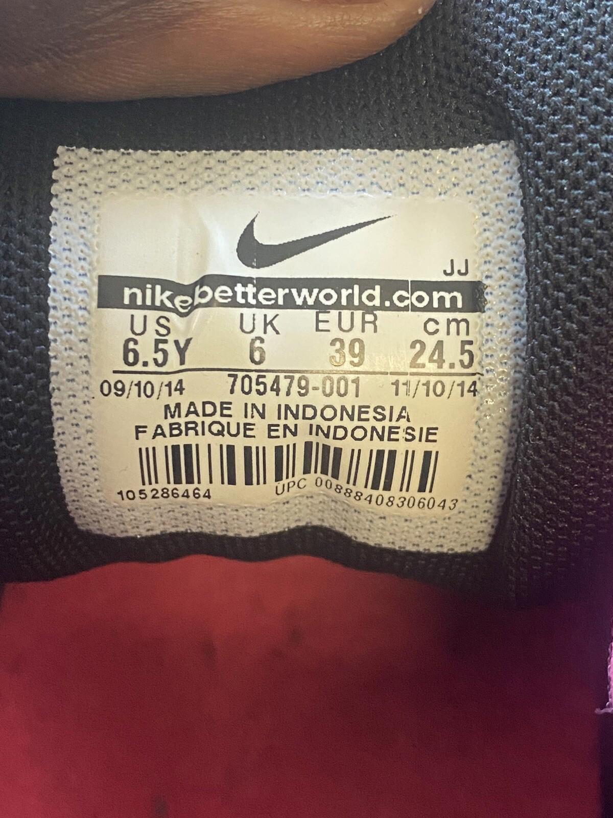 Kids Nike Air Max 90 s 6.5y 705479-001 Black Pink Orange