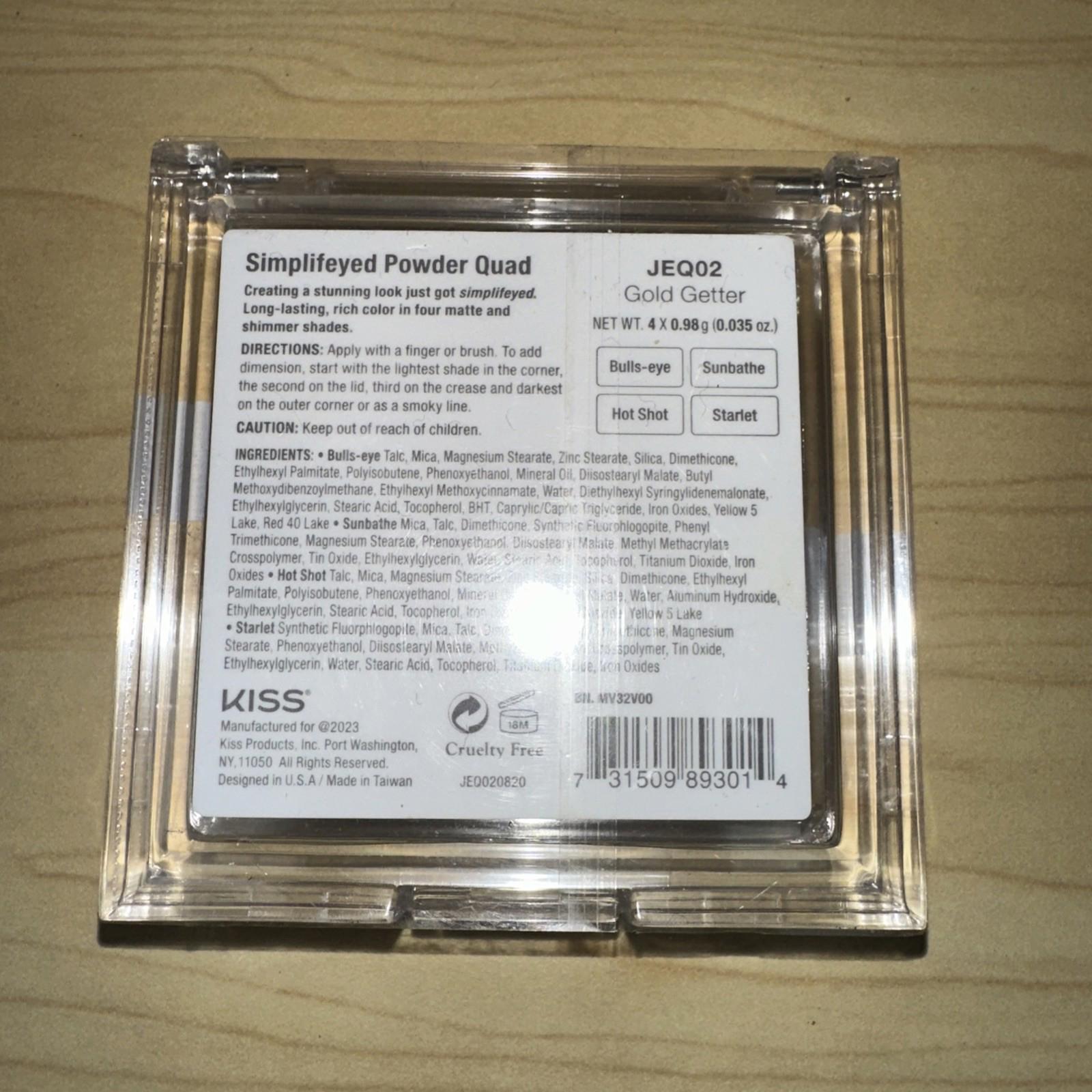 JOAH Simplifeyed Powder Quad, Gold Getter JEQ02 *NEW*