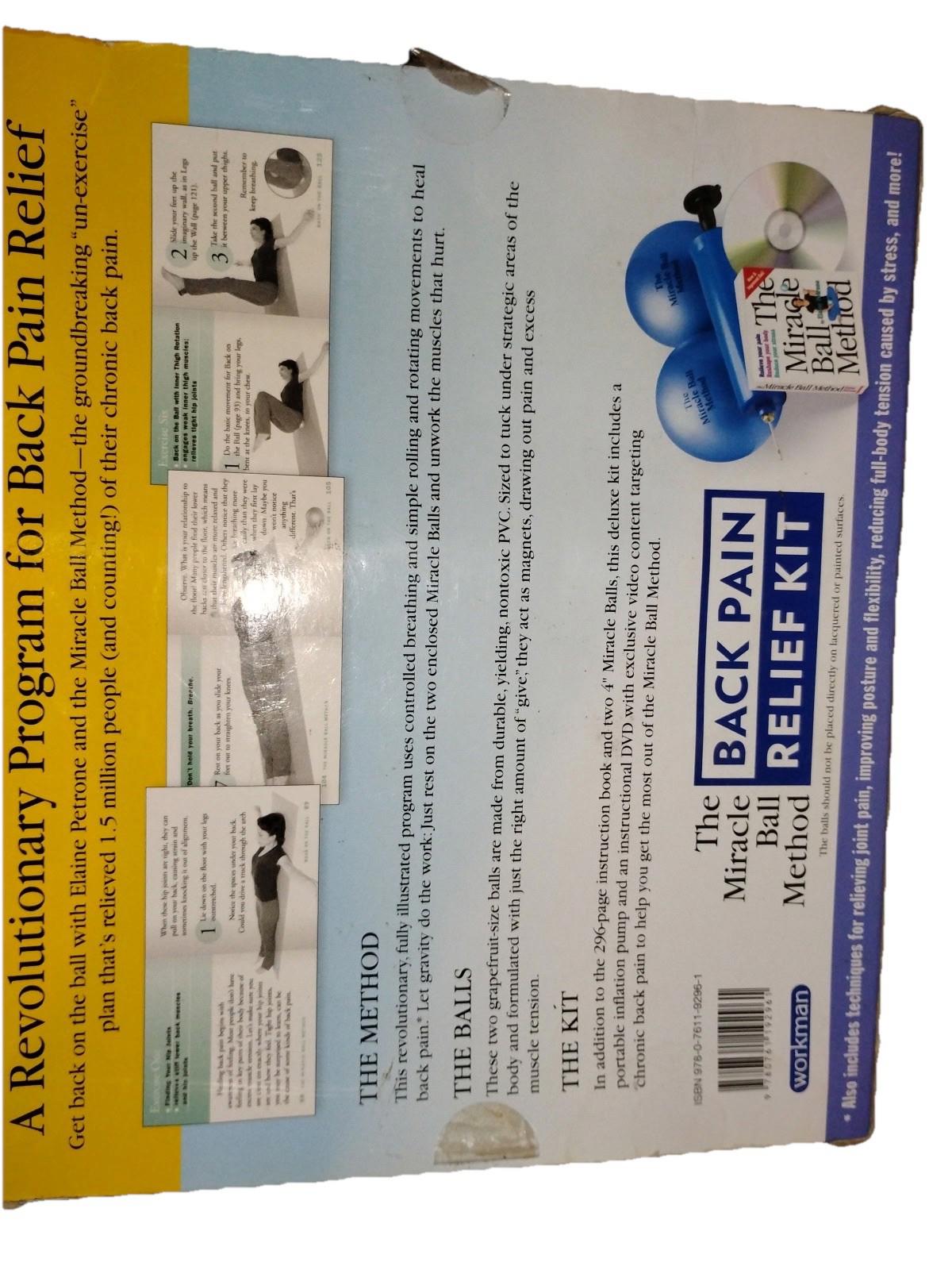 The Miracle Ball Method, Back Pain Relief Kit Elaine Petrone