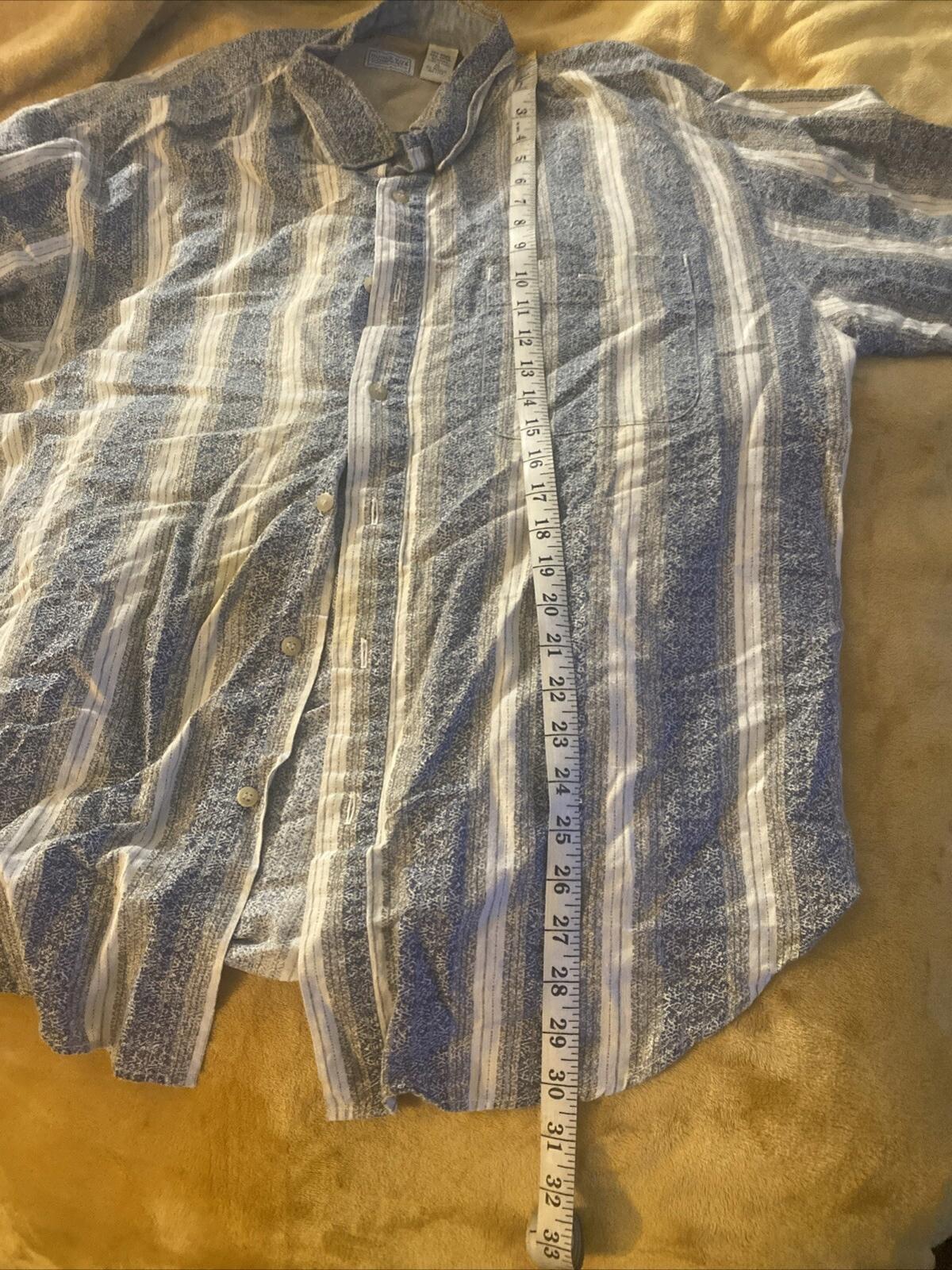 Vtg Bugle Boy XL Striped Button Down Long Sleeve Shirt