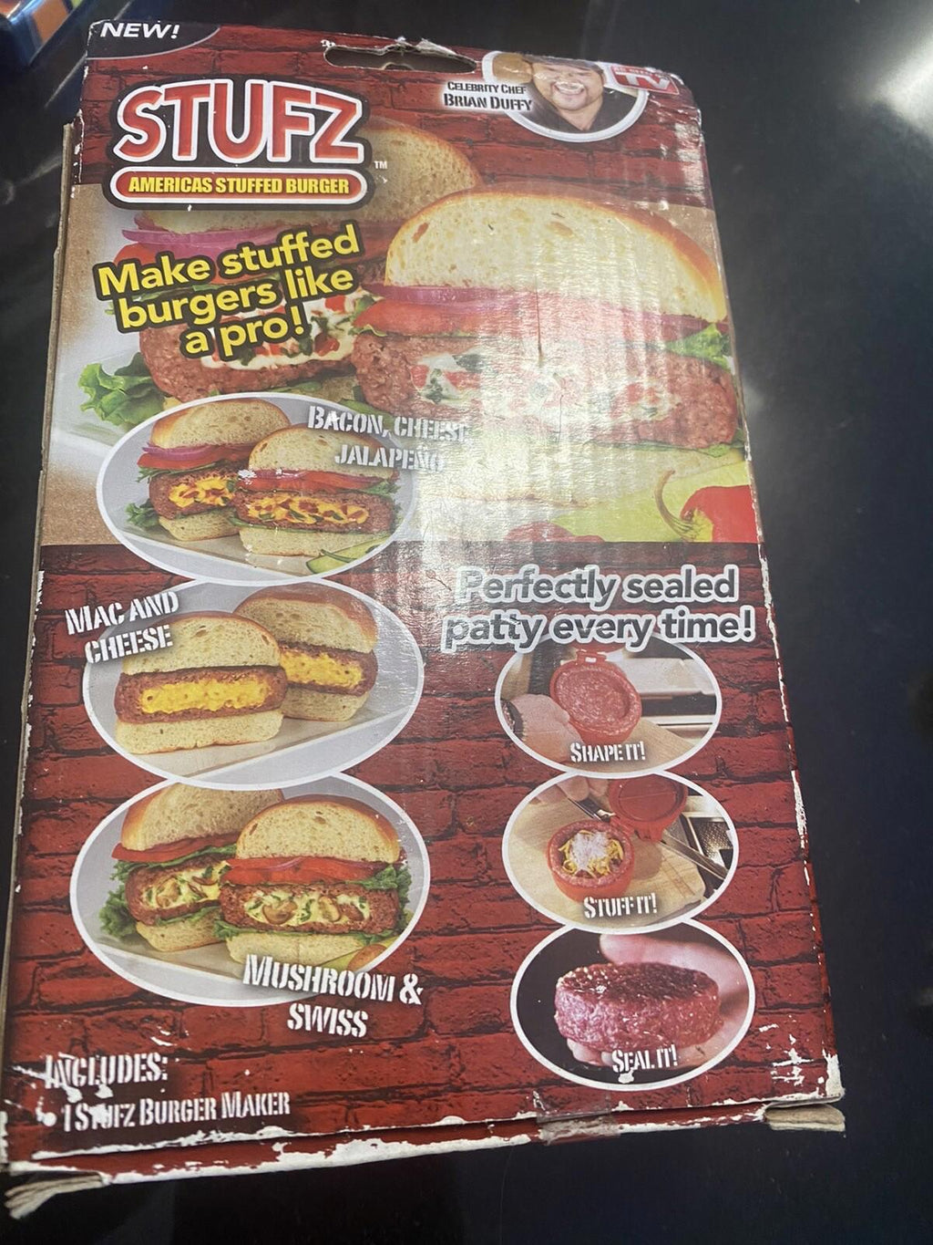 STUFZ Burger Stuffer Hamburger Maker Stuff BBQ As Seen On TV