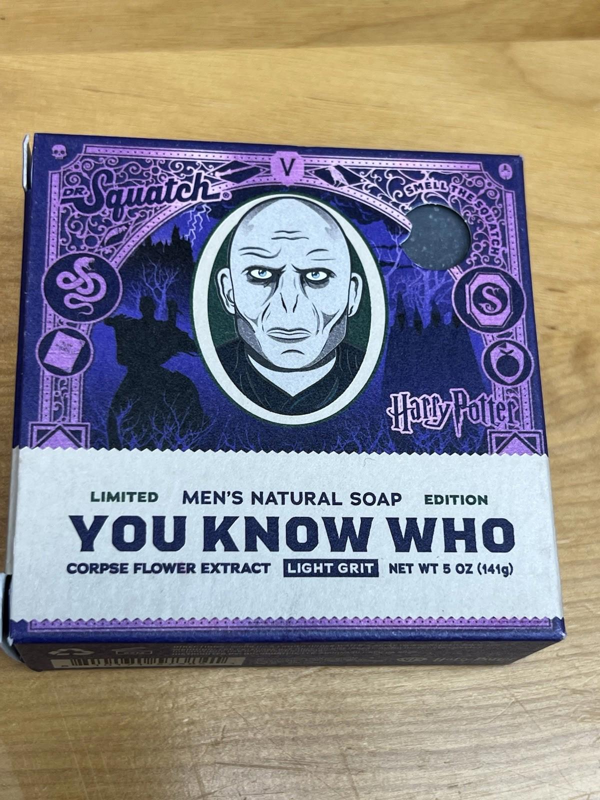 Harry Potter Dr. Squatch Men's Natural Soap You Know Who 5oz