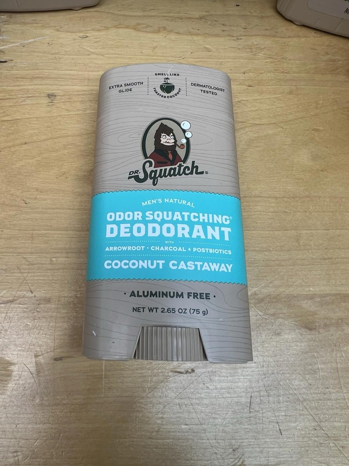 DR. Squatch Coconut Castaway Men's Aluminum Free Deodorant
