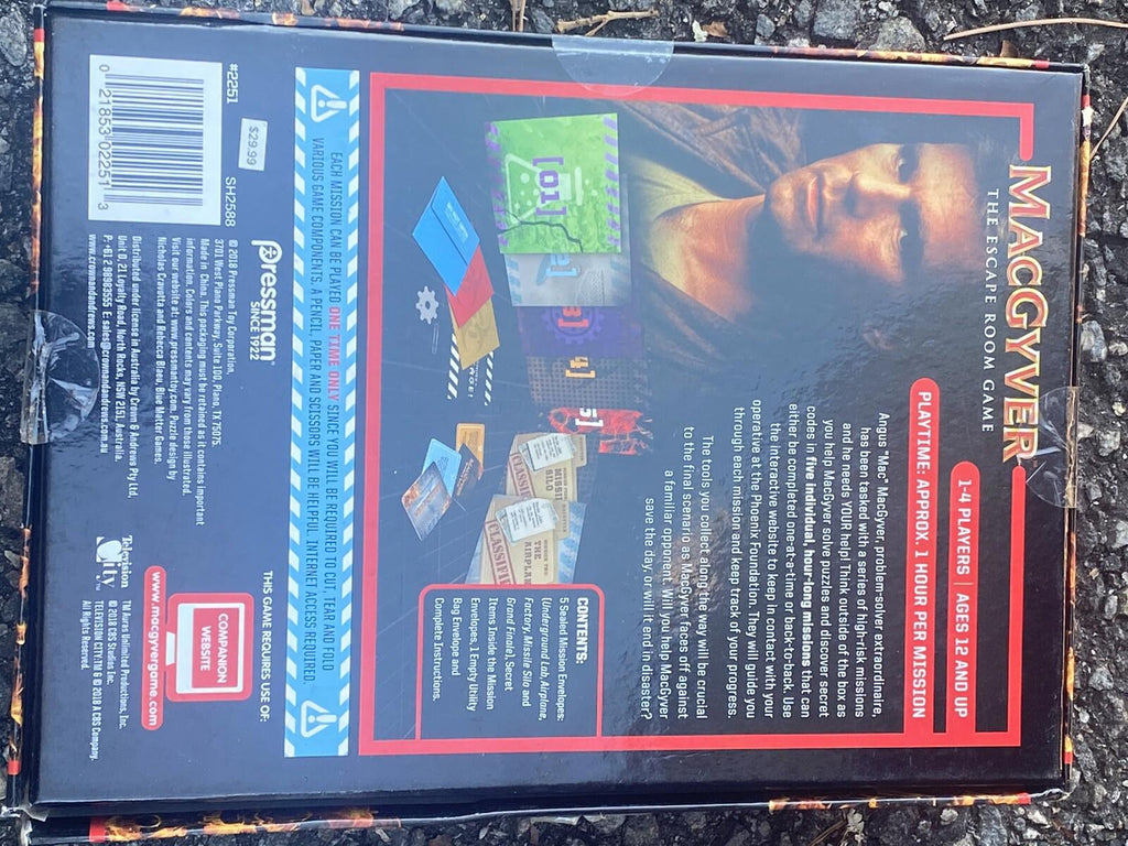 Pressman MacGyver The Escape Room Game - BRAND NEW FACTORY