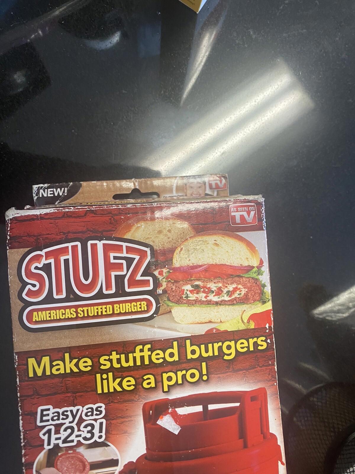 STUFZ Burger Stuffer Hamburger Maker Stuff BBQ As Seen On TV
