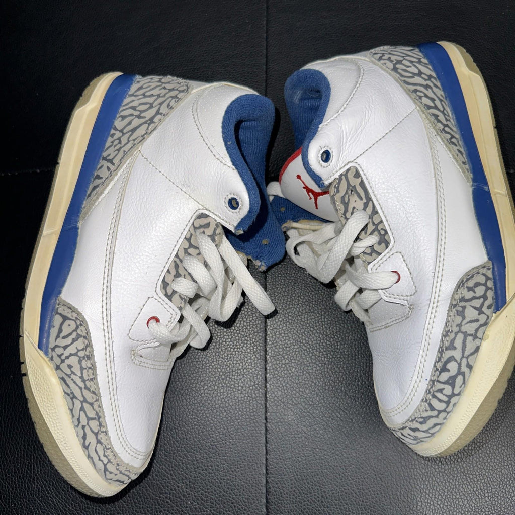 Nike Air Jordan 3 Retro OG White-Fire Red-True Red-Blue 3Y