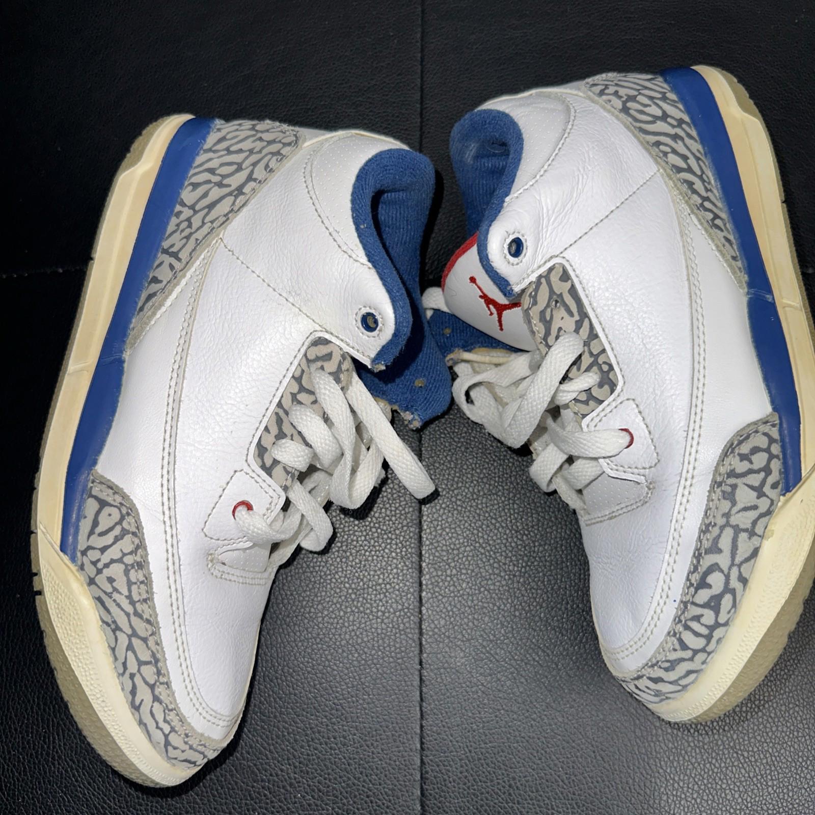 Nike Air Jordan 3 Retro OG White-Fire Red-True Red-Blue 3Y