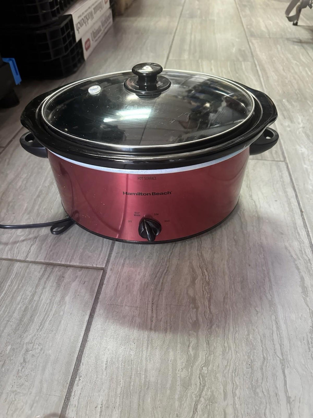 Hamilton Beach Slow Cooker Lid Latch 5Qt Model 33155 red