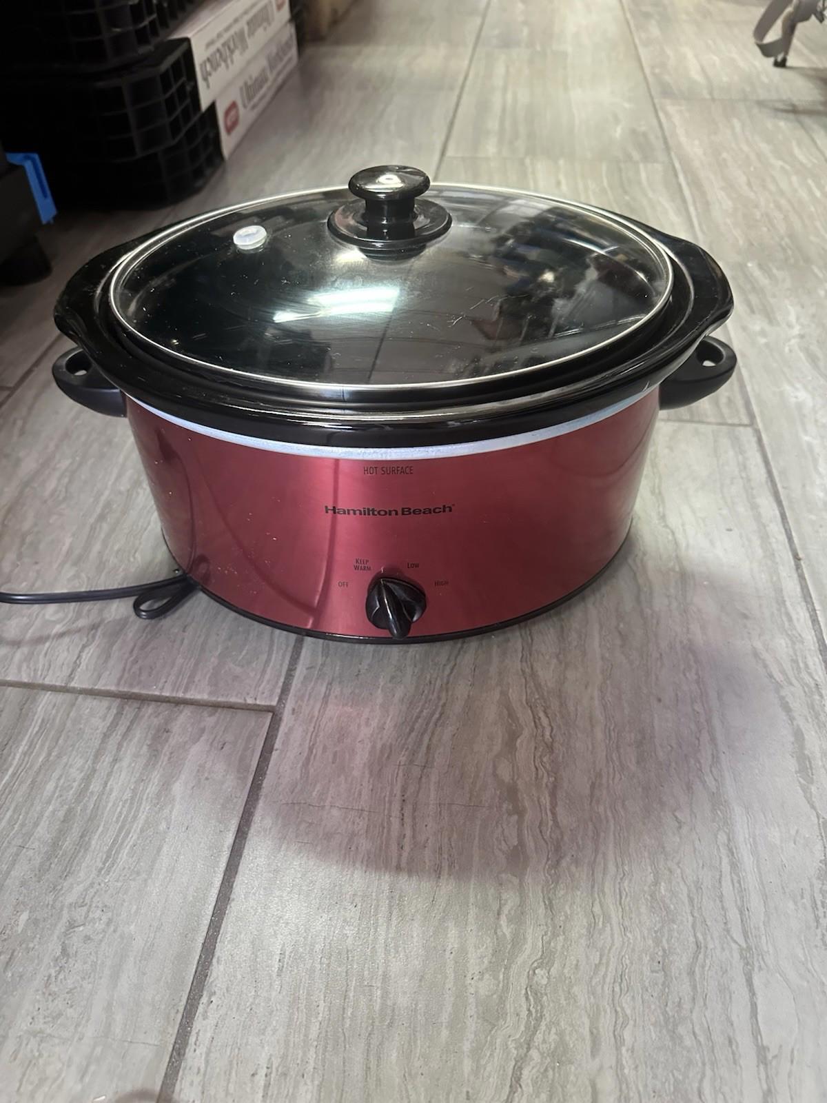 Hamilton Beach Slow Cooker Lid Latch 5Qt Model 33155 red