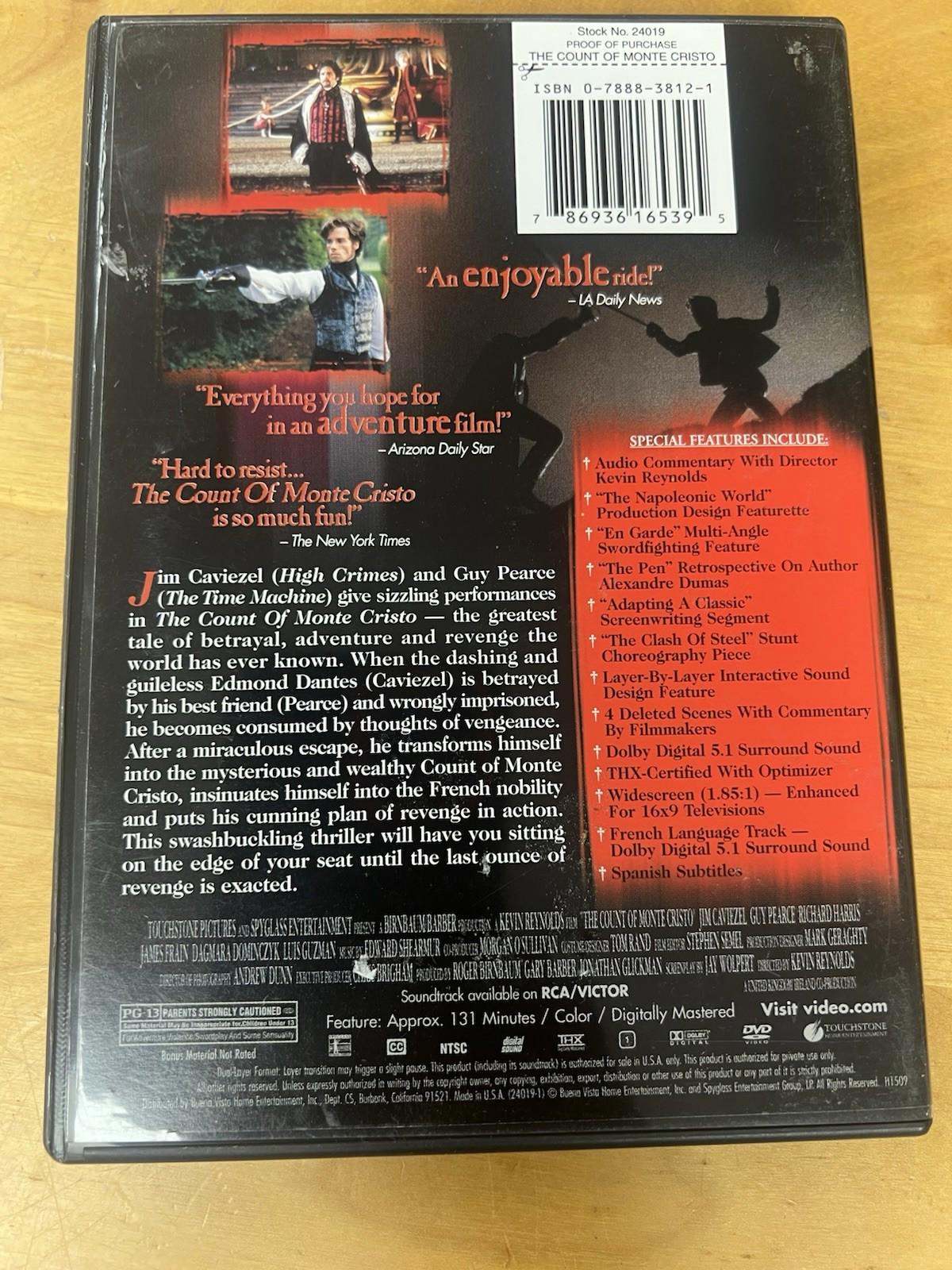 The Count of Monte Cristo (DVD, 2002)